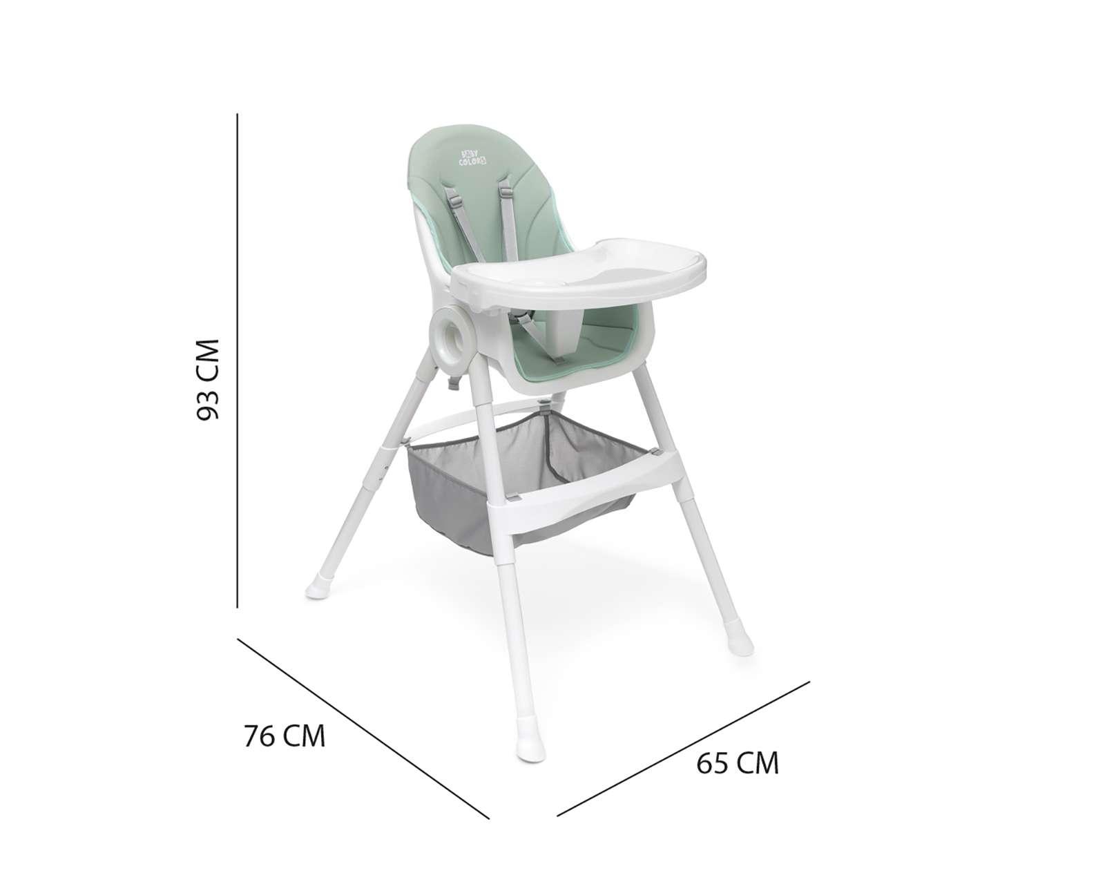 Foto 7 pulgar | Foto 6 | Silla Alta Baby Colors Menta Blanca
