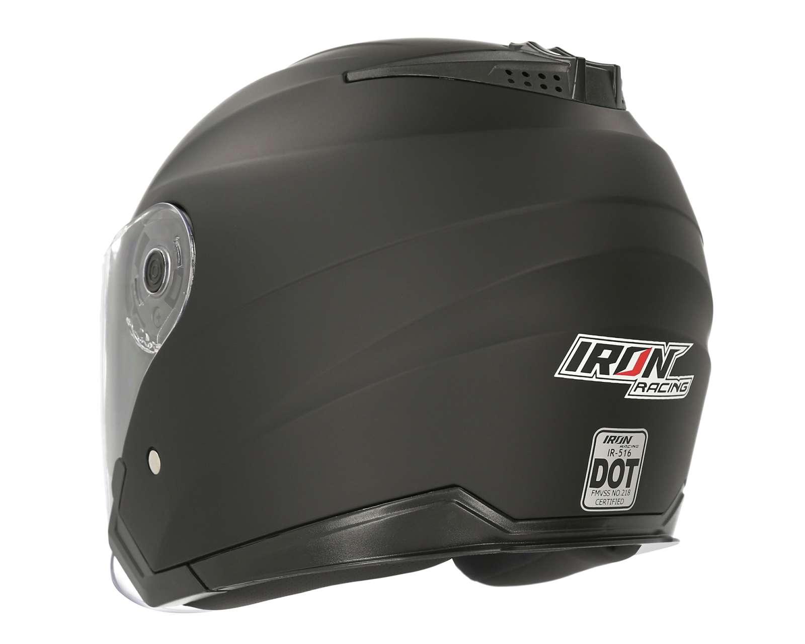 Foto 3 | Foto 3 | Casco para Motociclista Iron Racing Mediano Negro