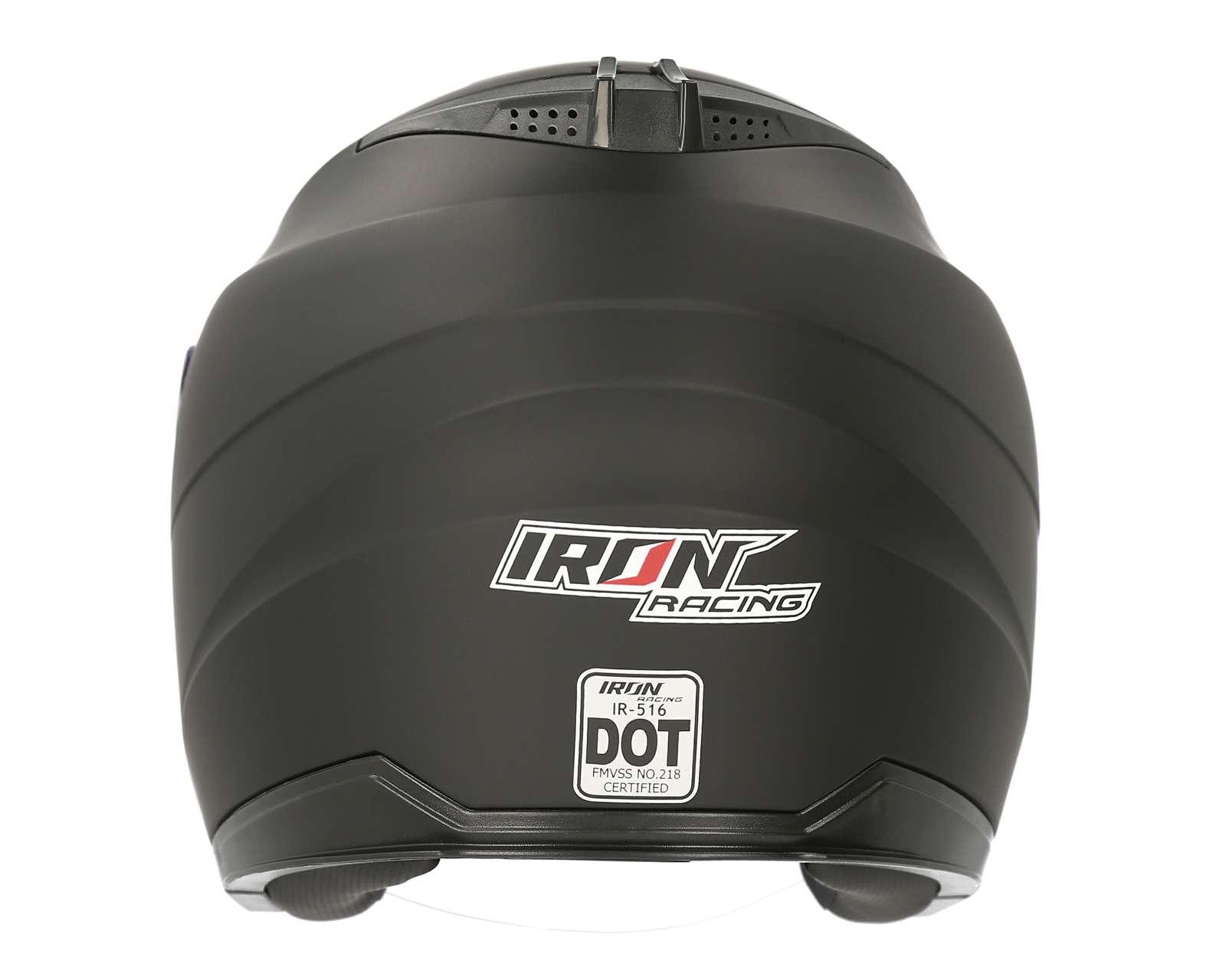 Foto 5 pulgar | Foto 4 | Casco para Motociclista Iron Racing Mediano Negro