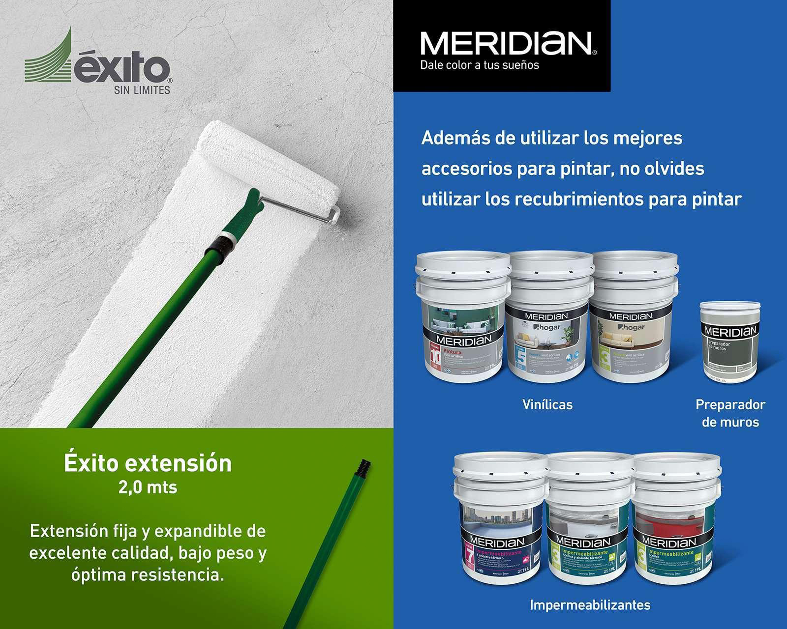 Foto 4 pulgar | Foto 3 | Extensión para Rodillo Éxito 2 m