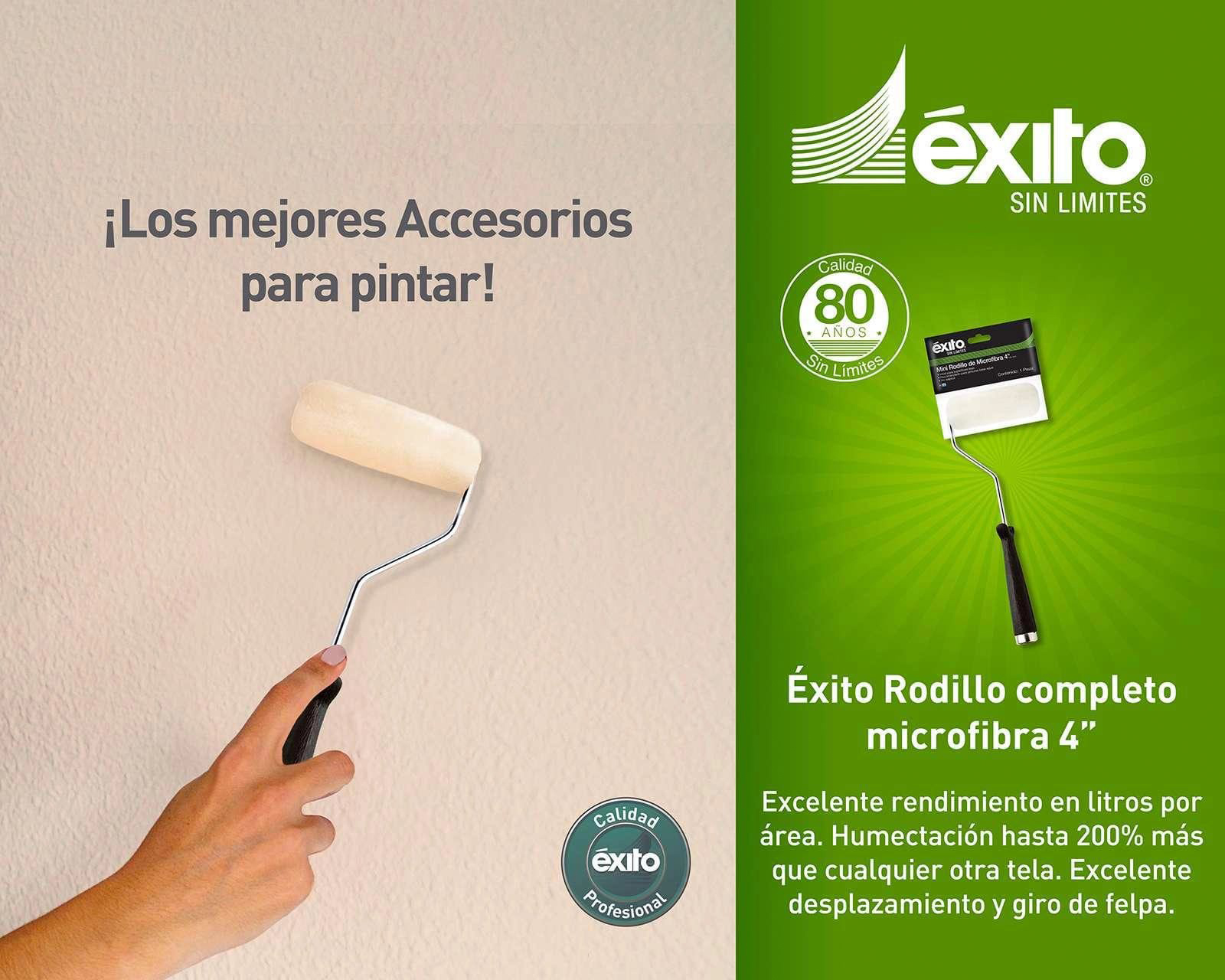 Foto 3 pulgar | Foto 2 | Mini Rodillo Éxito de Microfibra 4"
