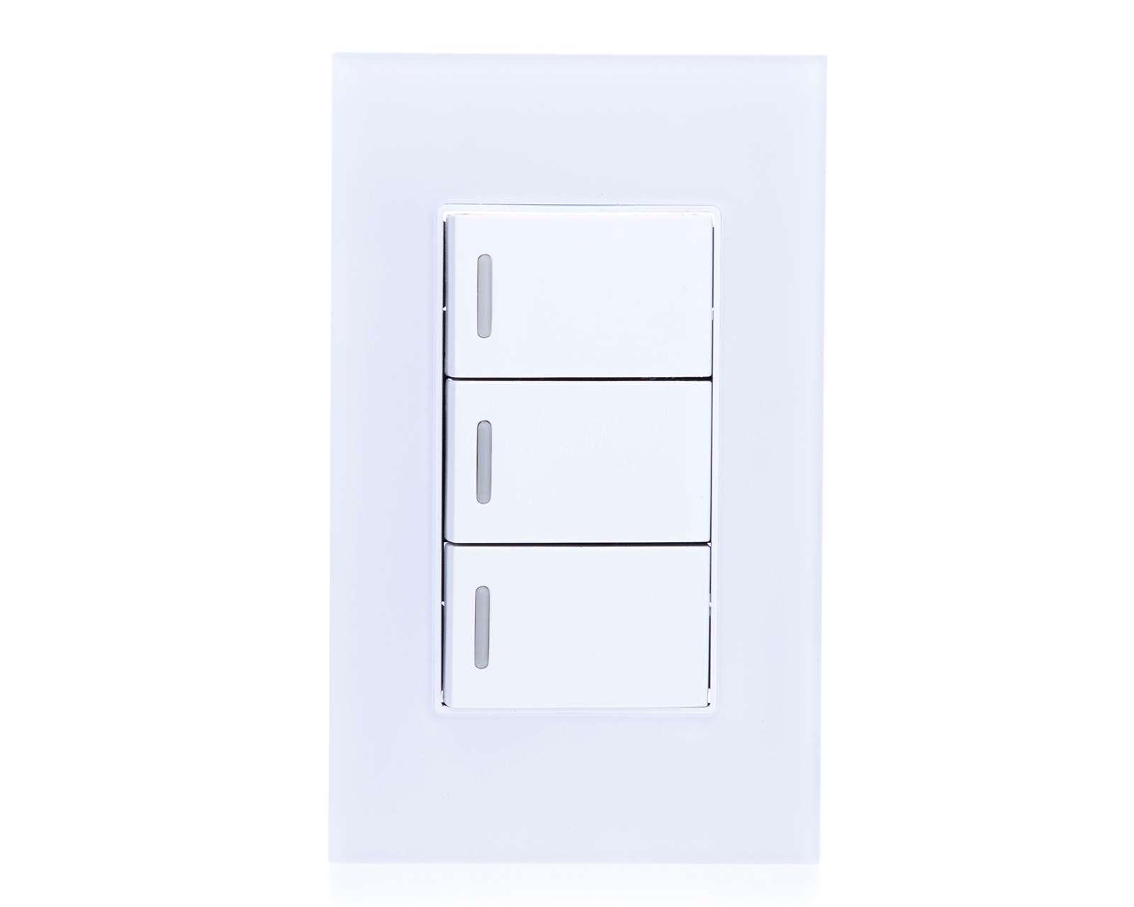 Apagador Eléctrico Argos 3 Interruptores Blanco