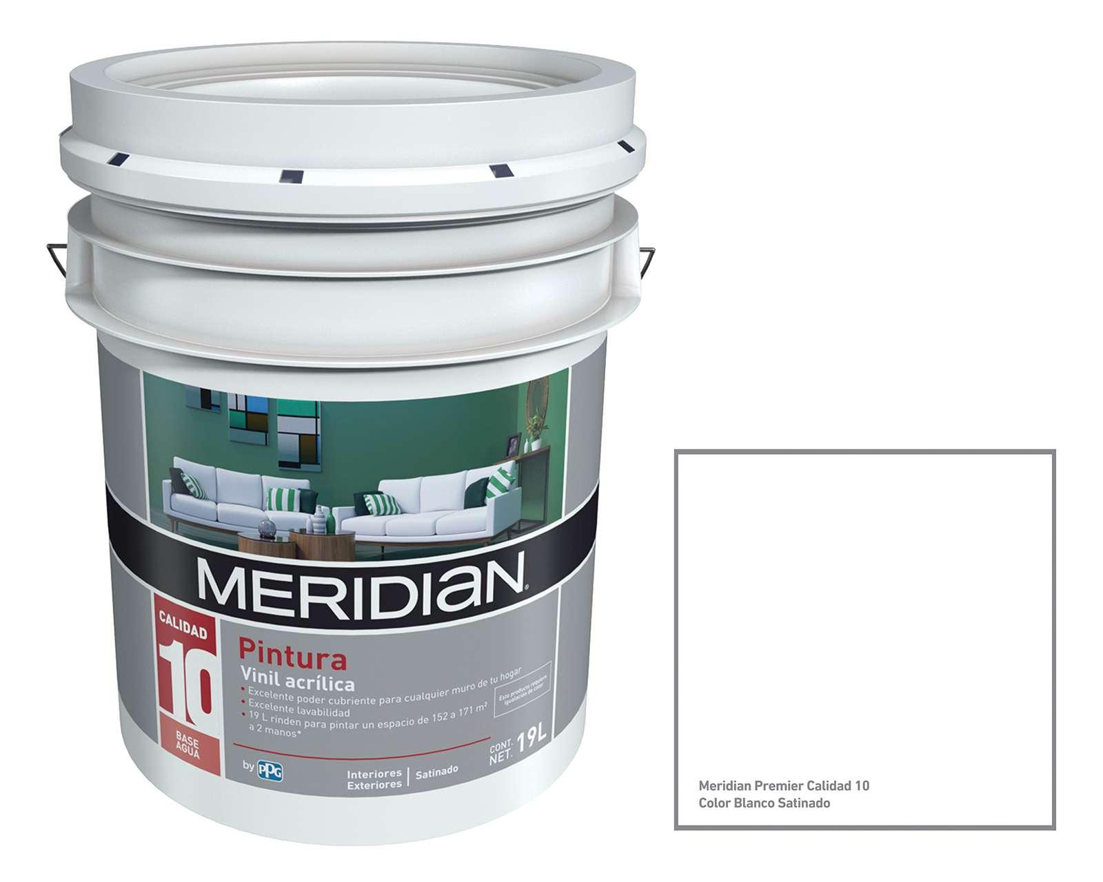Foto 3 | Foto 3 | Pintura Meridian Blanca 19 Litros
