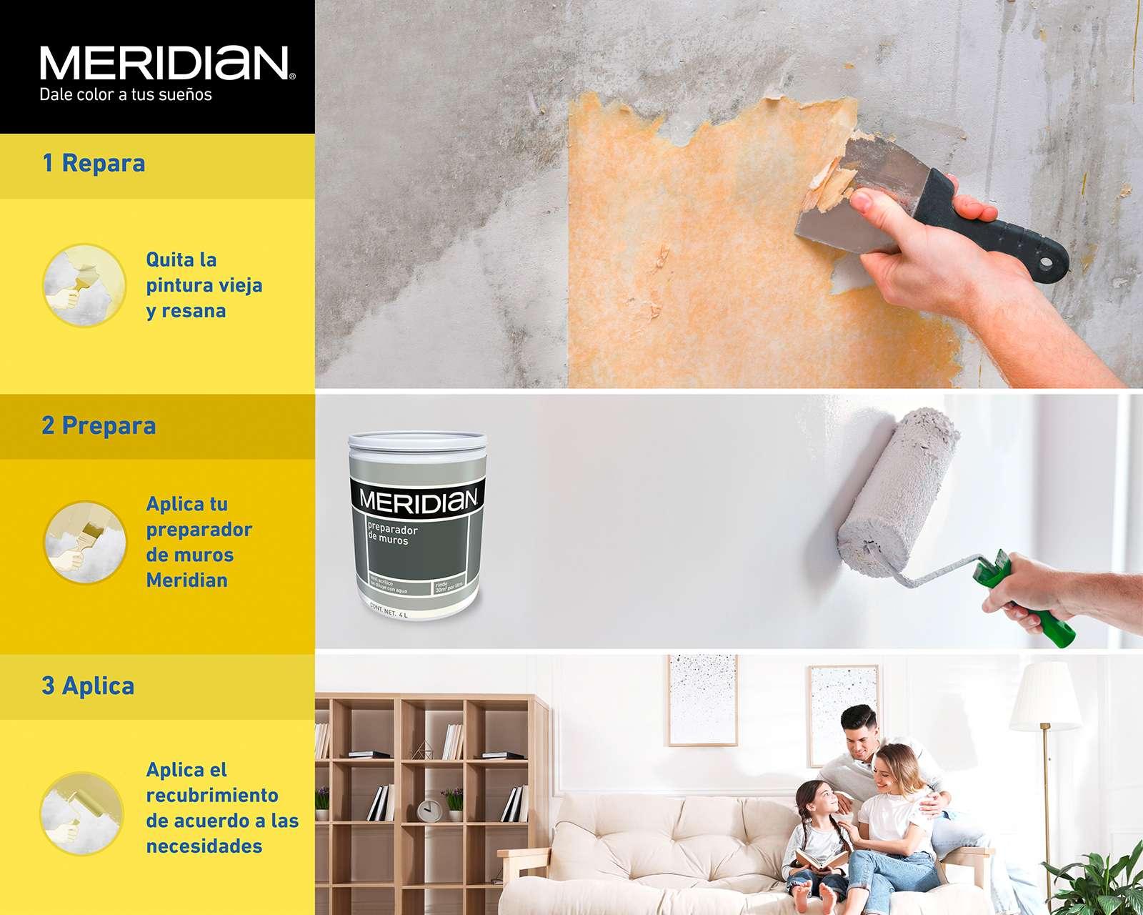 Foto 4 | Foto 4 | Pintura Vinil Acrílica Meridian Blanca 4 Litros