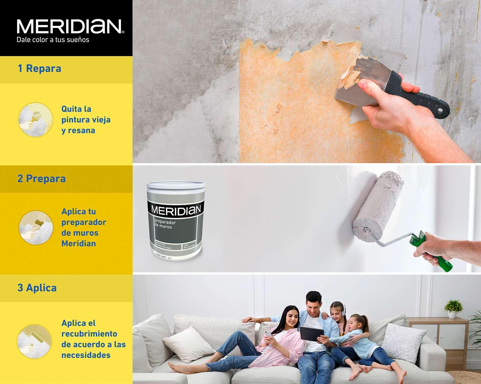 Foto 5 pulgar | Foto 4 | Pintura Vinil Acrílica Meridian Blanco 3.7 Litros