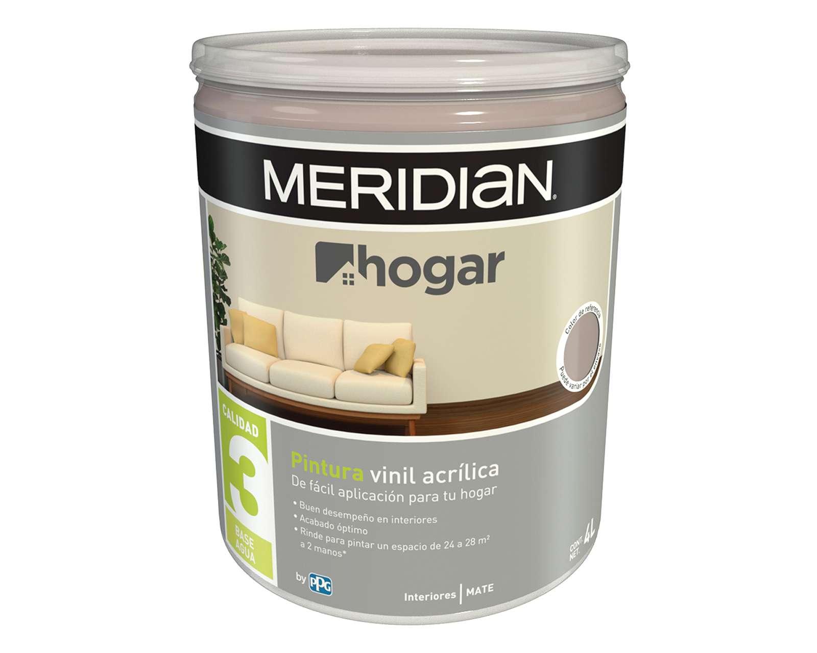 Pintura Acrílica Meridian Rojo Barro 4 Litros
