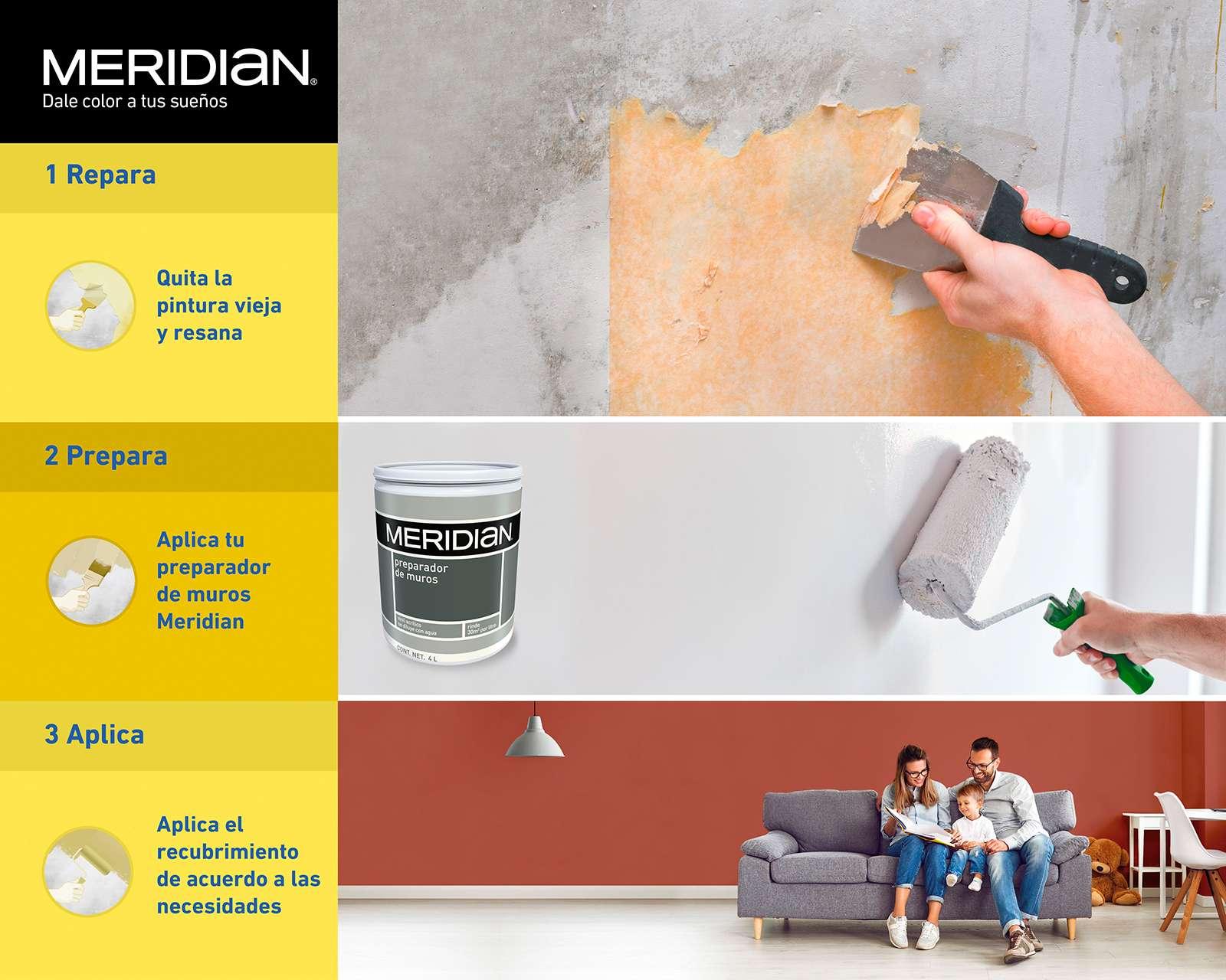 Foto 3 | Foto 4 | Pintura Acrílica Meridian Rojo Barro 4 Litros