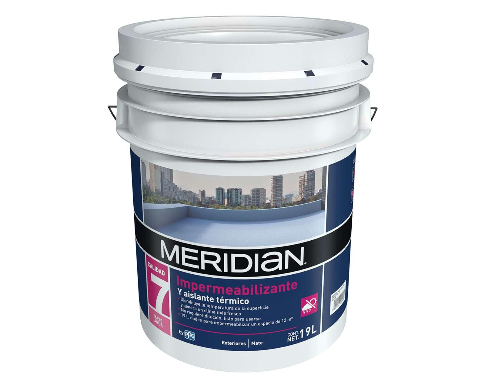 Impermeabilizante Meridian Base Agua Blanco 19 Litros