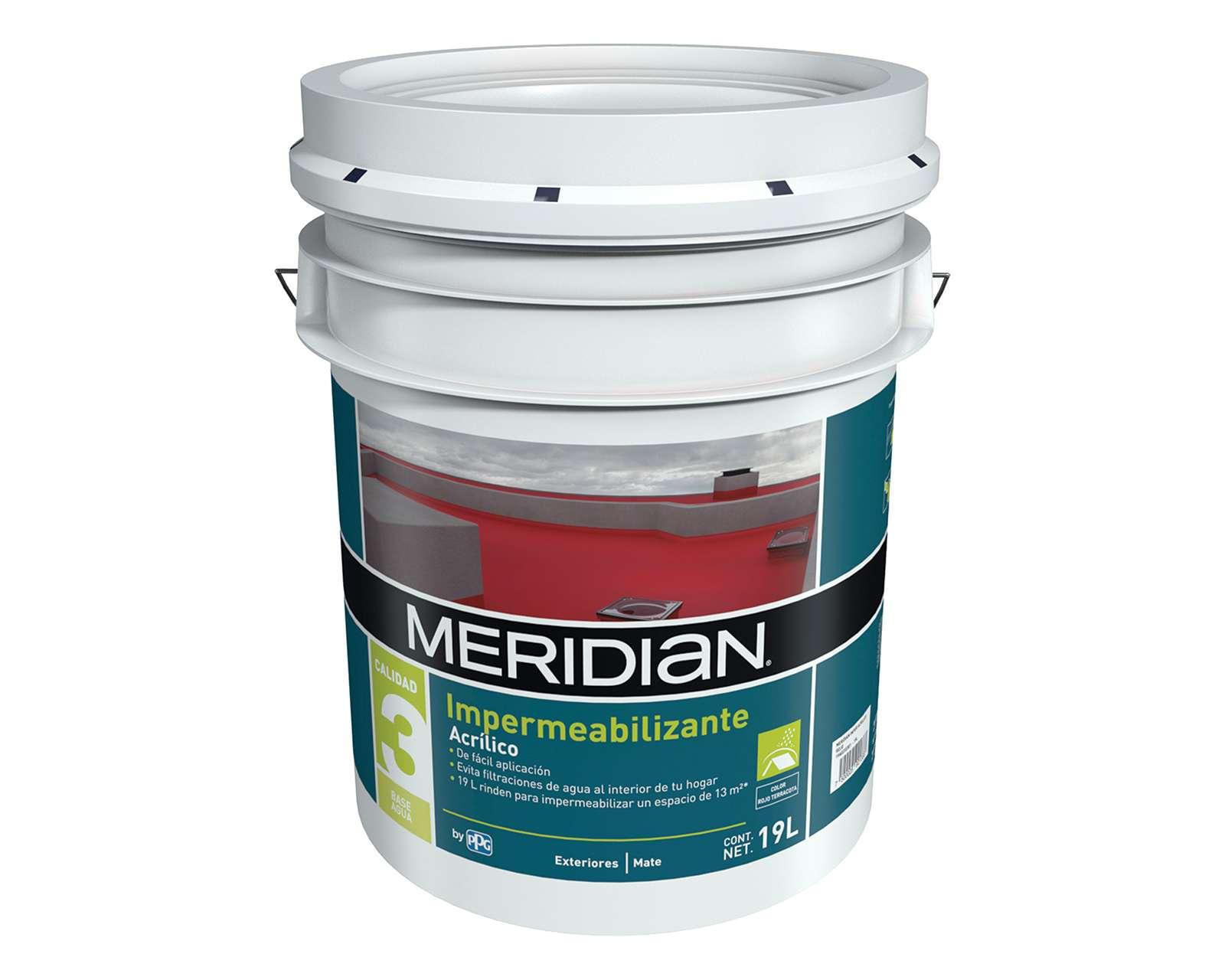 Impermeabilizante Meridian Rojo 19 Litros