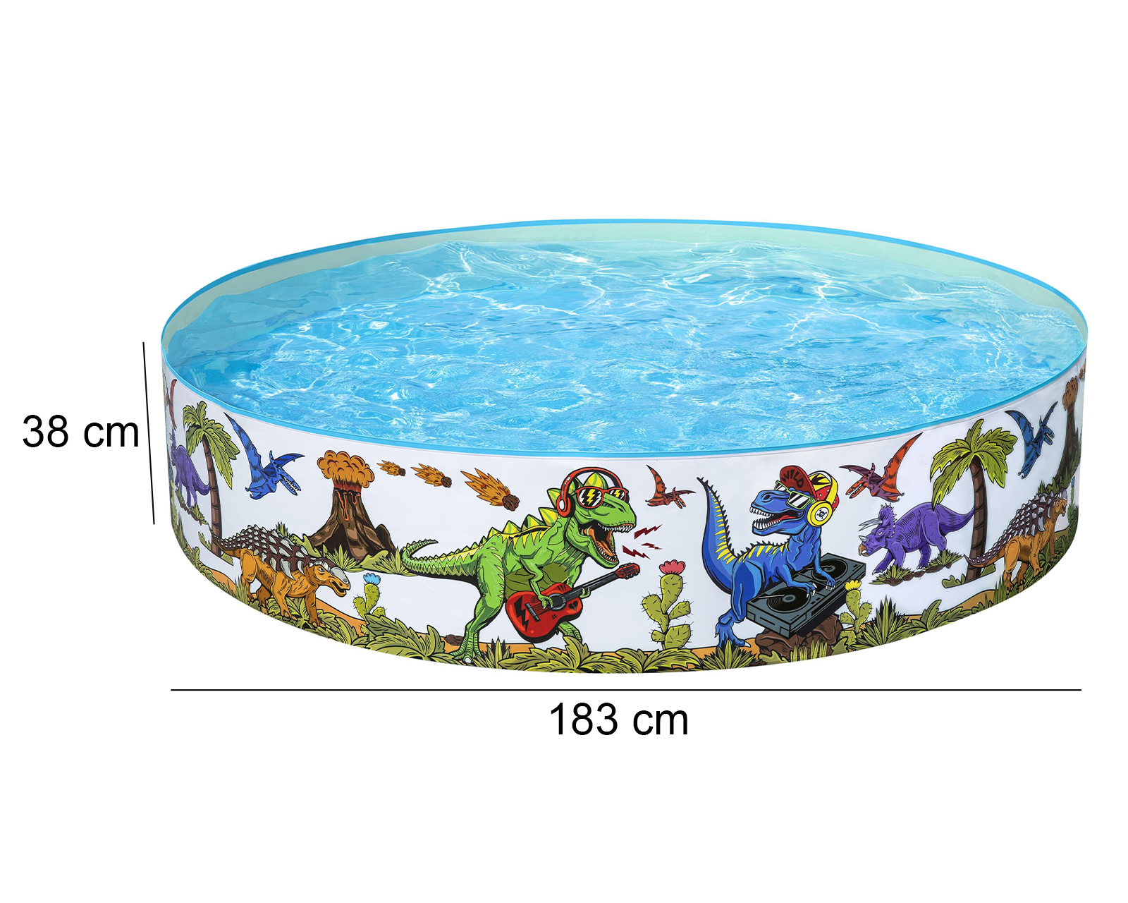 Foto 6 pulgar | Foto 5 | Alberca Infantil Bestway Dinosaurios 946 L 183 x 38 cm