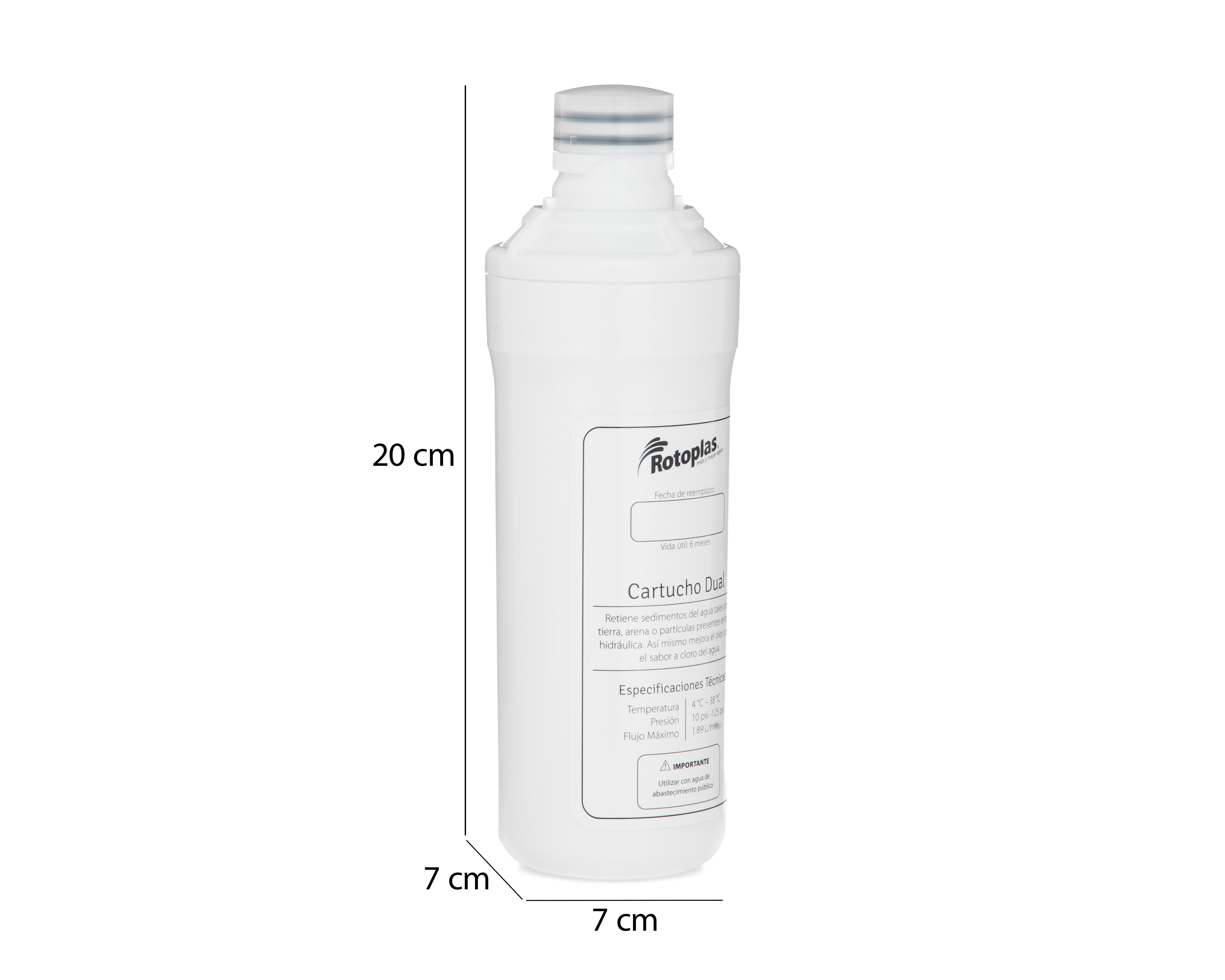Foto 5 | Foto 5 | Cartucho Dual Rotoplas 1.89 l/min