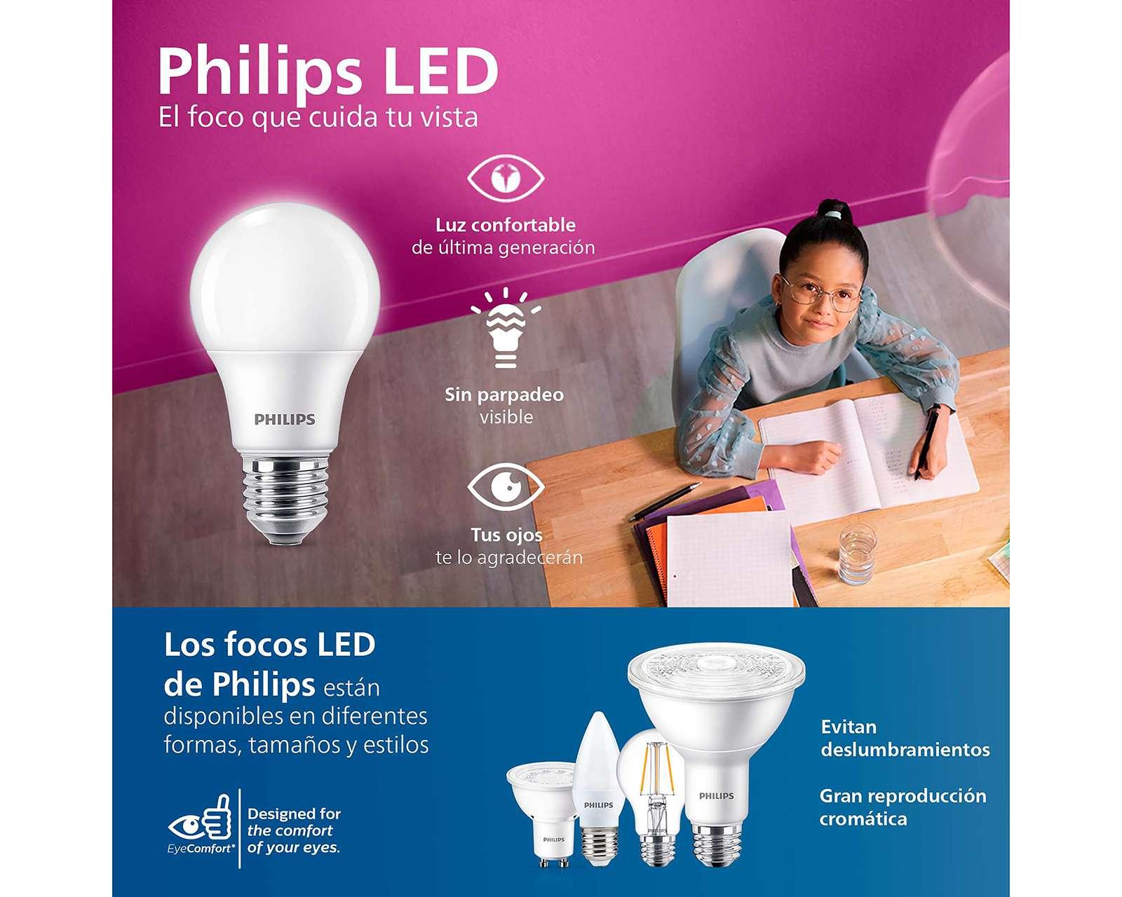 Foto 7 pulgar | Foto 6 | Focos LED Philips 14 W Luz Cálida 3 Piezas