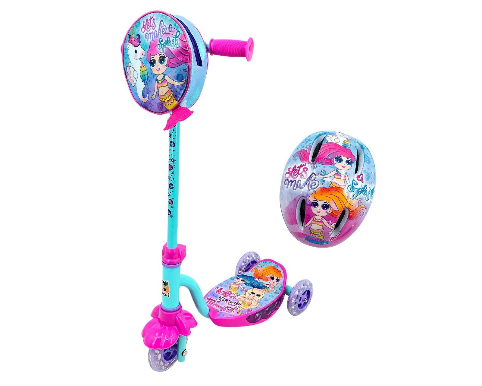 Foto 2 pulgar | Foto 1 | Scooter Flying Wheel Lovely Mermaid con Casco