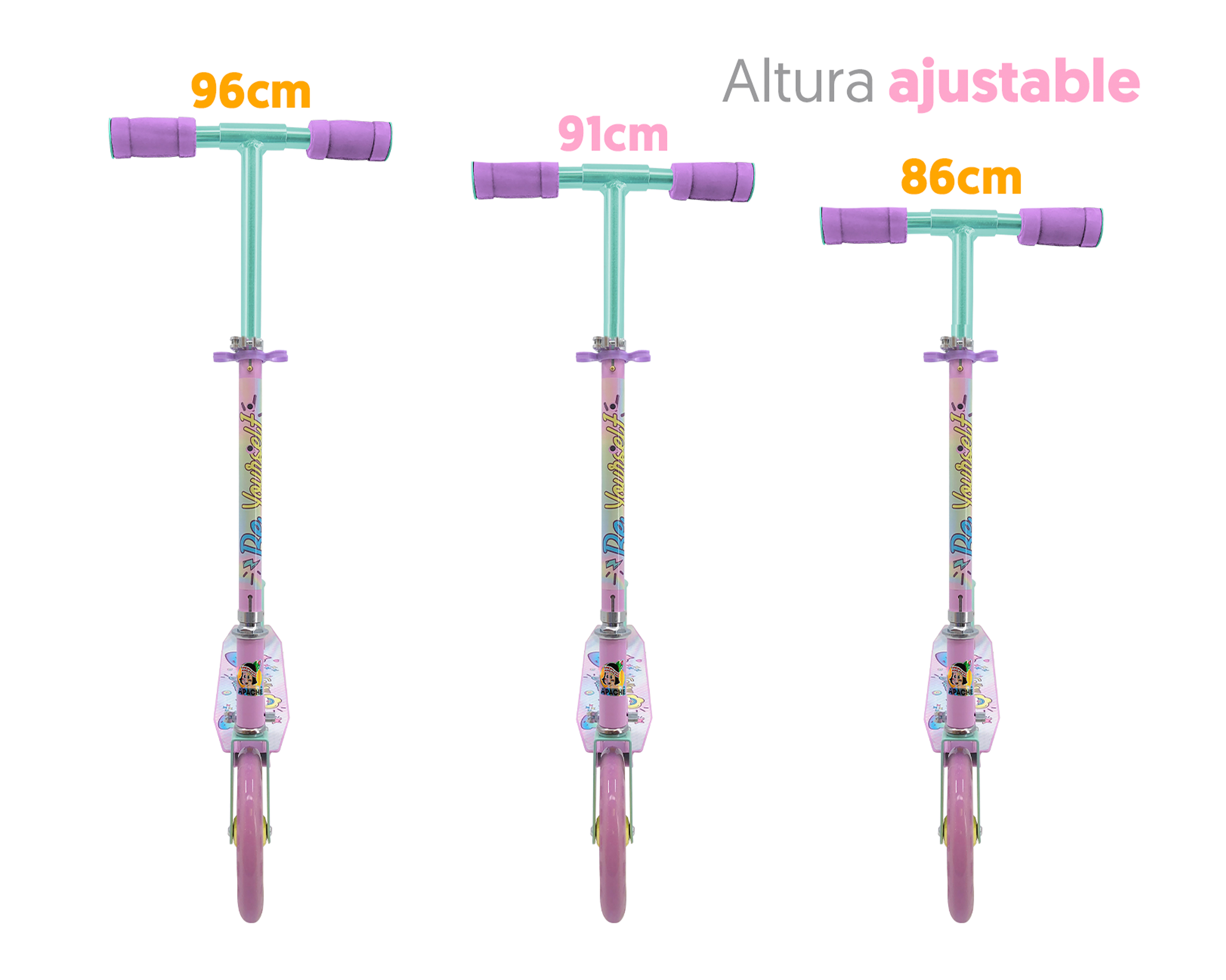 Foto 4 pulgar | Foto 3 | Scooter Apache Rush Girl Glam Ajustable