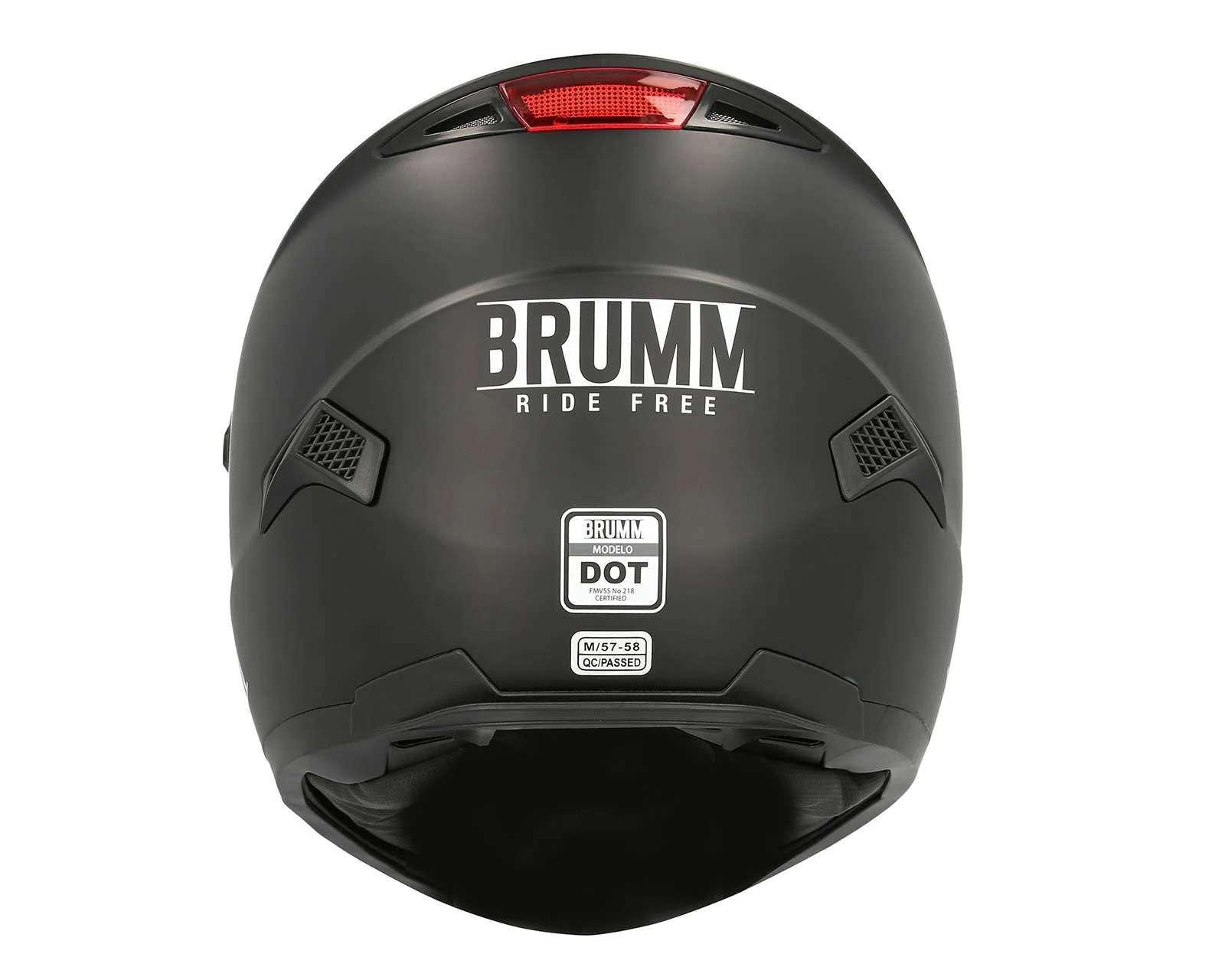 Foto 5 pulgar | Foto 4 | Casco para Motociclista Brumm Extragrande Completo Negro