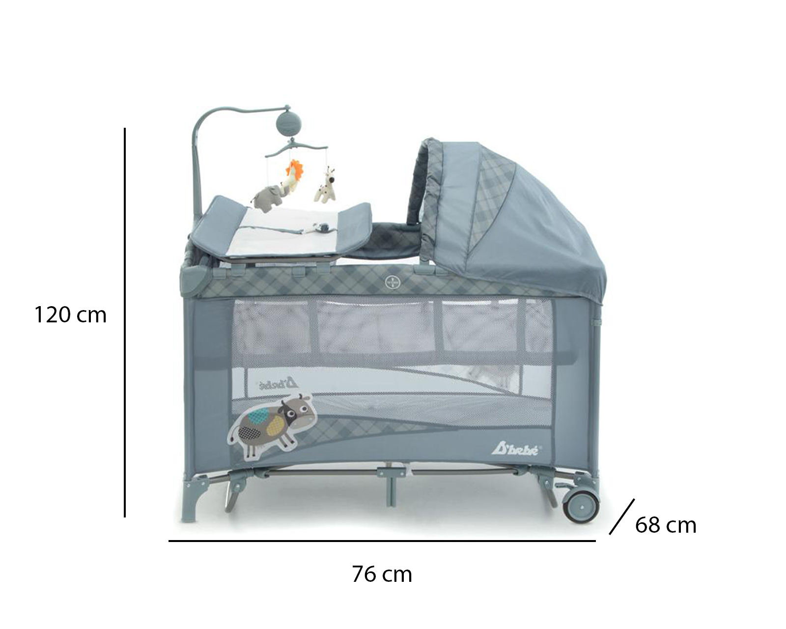 Foto 7 | Foto 7 | Cuna Viajera D'bebé Sleepy Tartan Azul