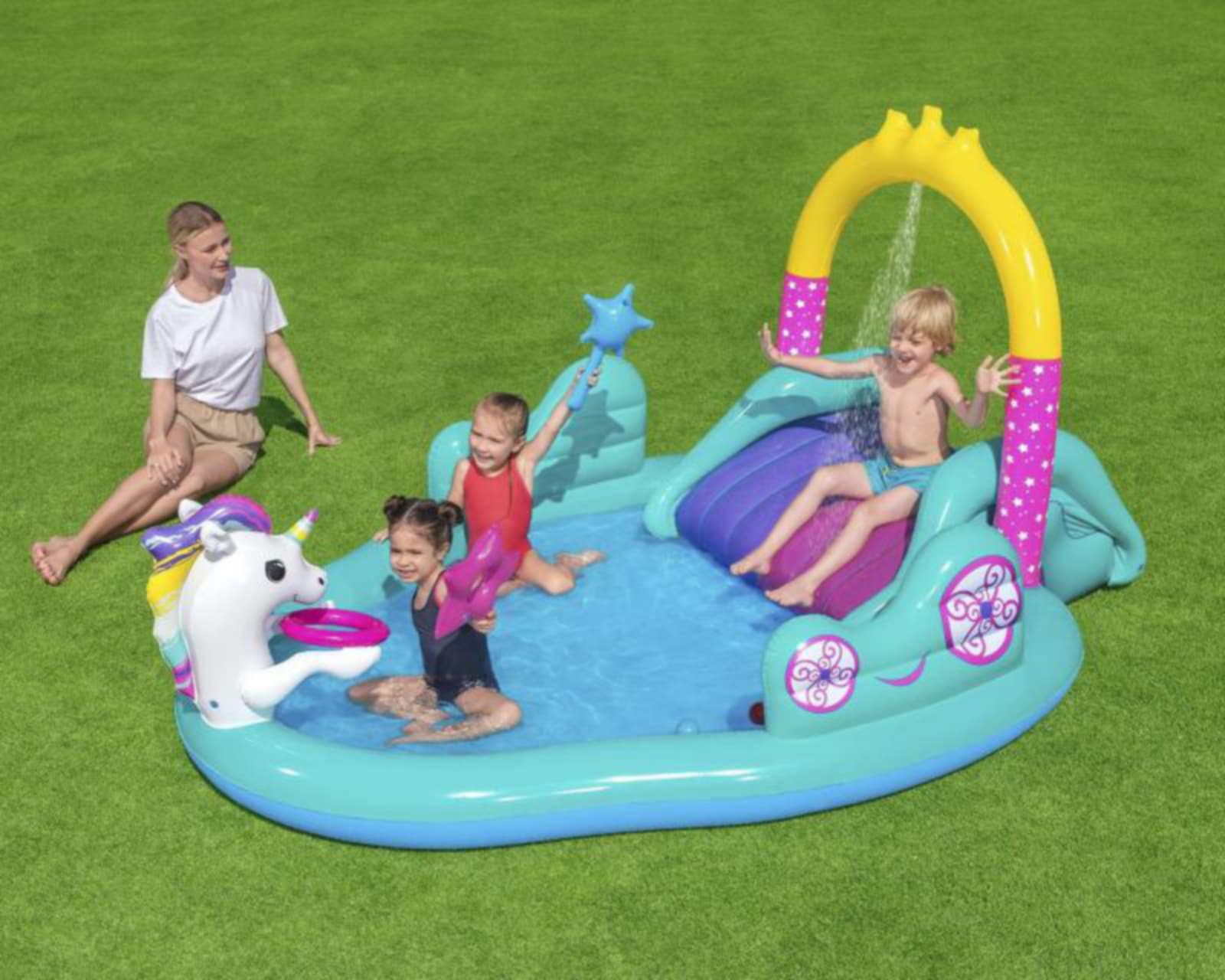 Foto 3 pulgar | Foto 2 | Alberca Infantil Magical Unicorn Bestway 220 L 274 x 198 x 137 cm