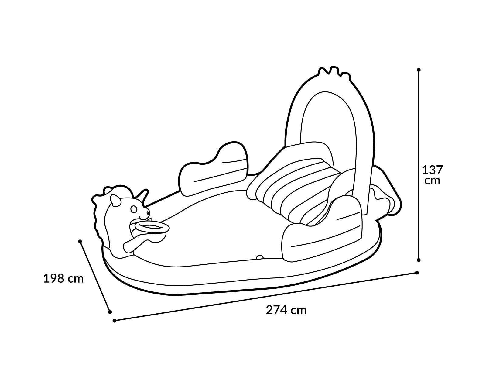 Foto 4 pulgar | Foto 3 | Alberca Infantil Magical Unicorn Bestway 220 L 274 x 198 x 137 cm
