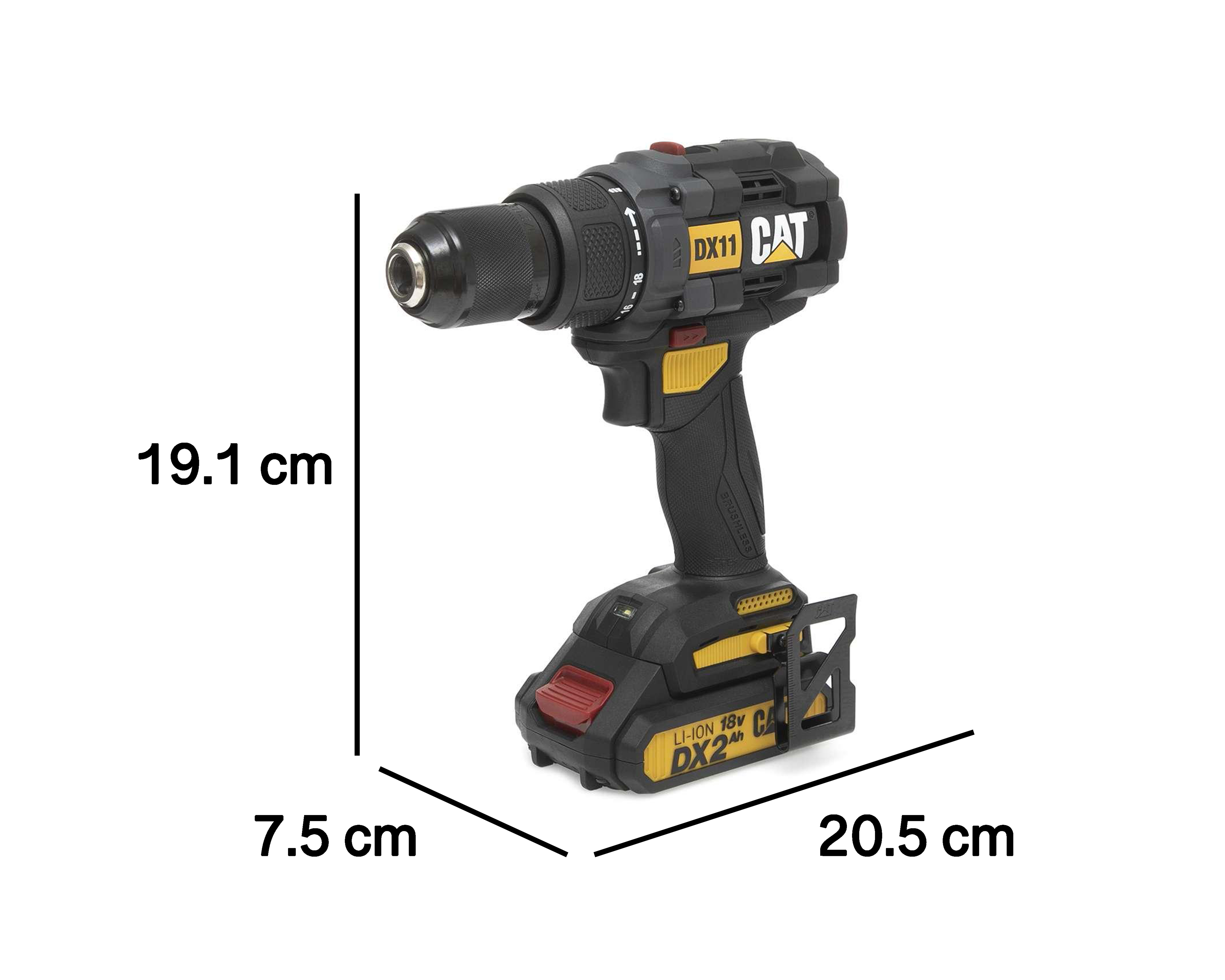 Foto 7 pulgar | Foto 6 | Taladro Inalámbrico Caterpillar DX11 18 v