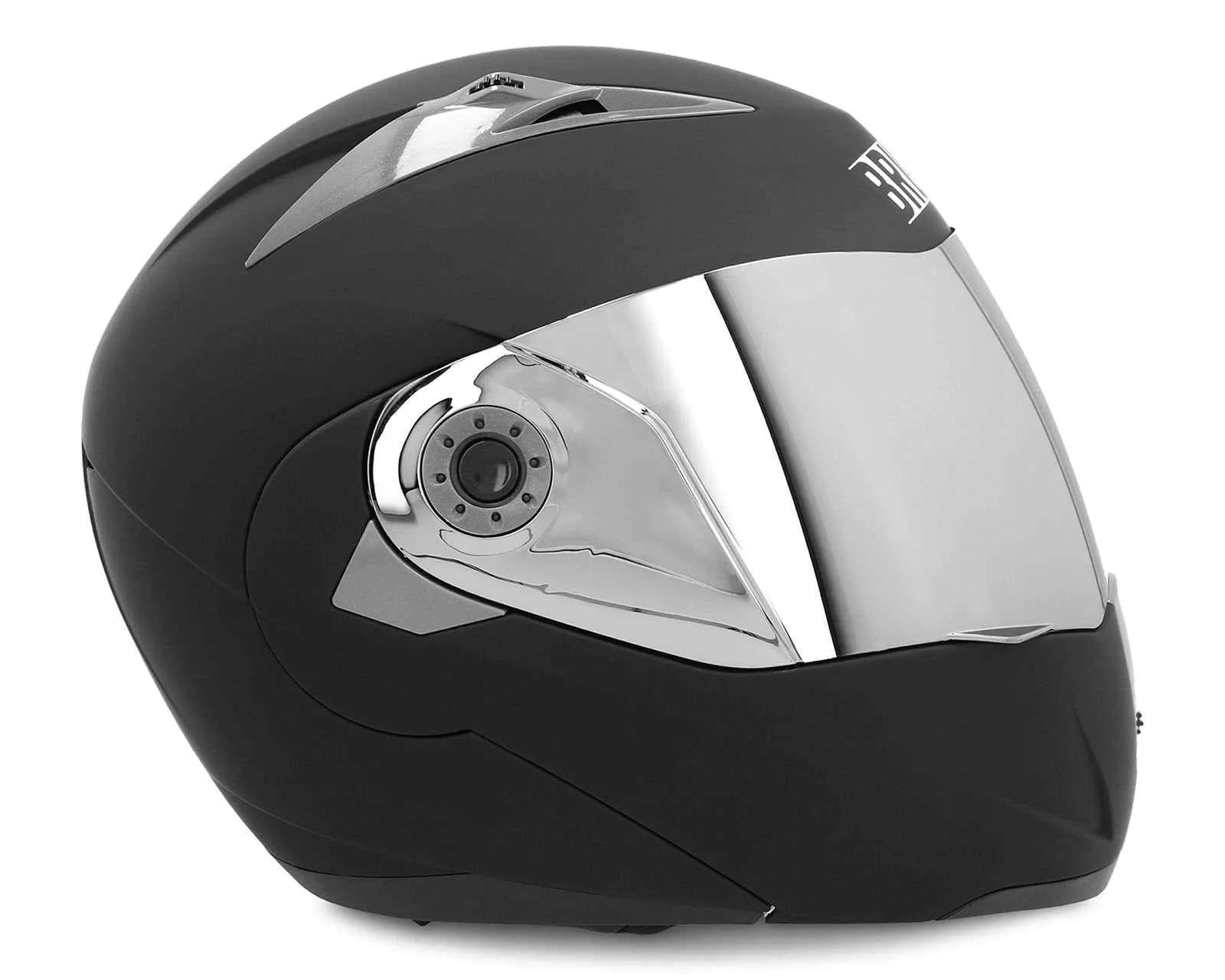 Foto 3 pulgar | Foto 2 | Casco para Motociclista Brumm Mediano Visera Abatible Negro