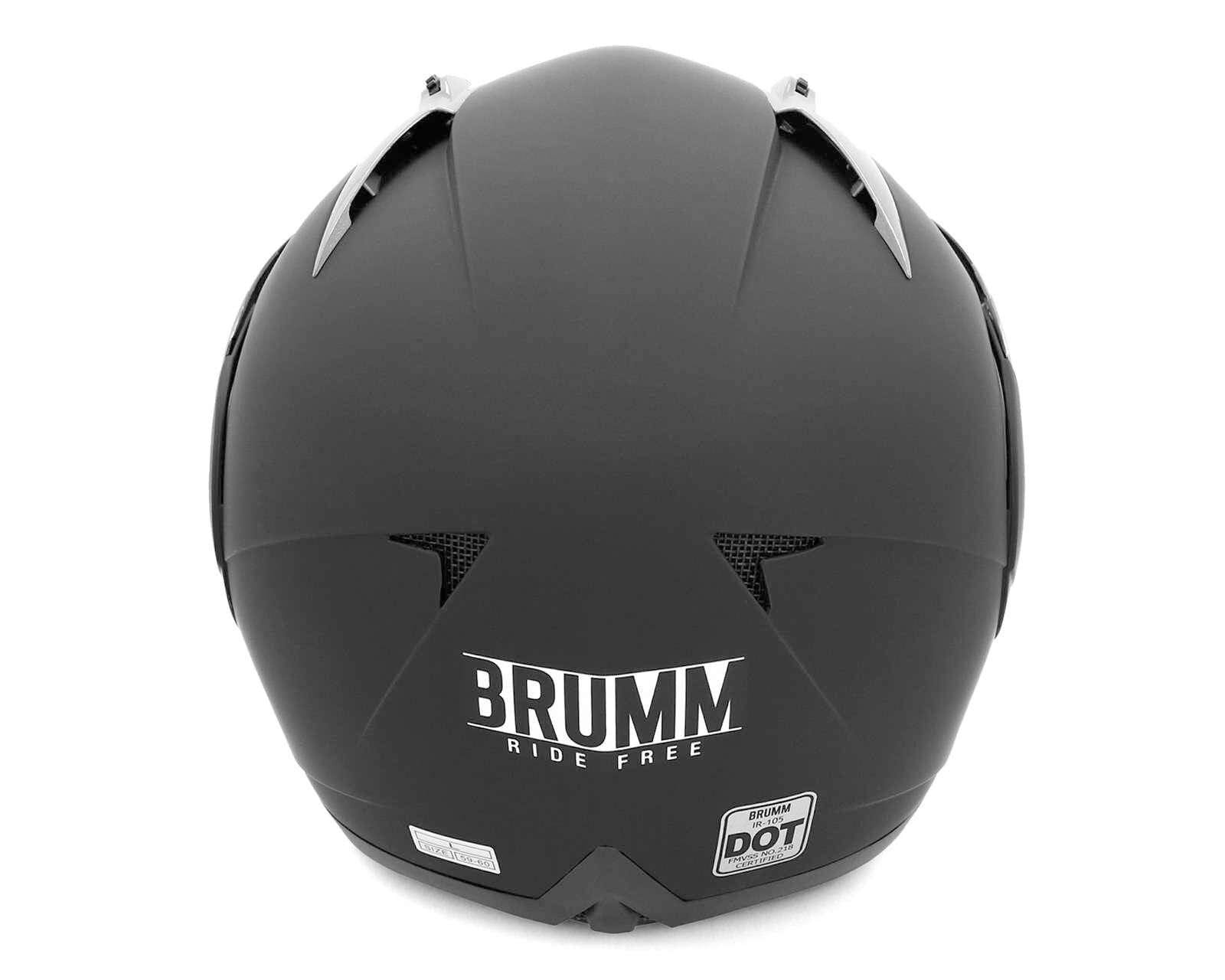 Foto 4 | Foto 4 | Casco para Motociclista Brumm Mediano Visera Abatible Negro