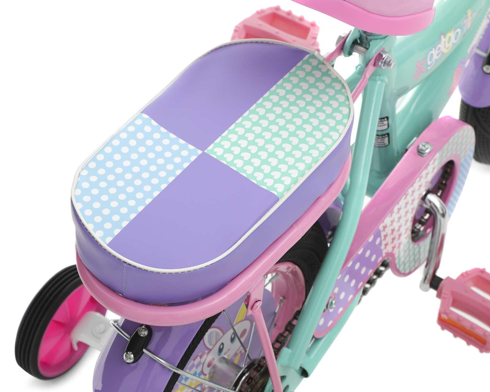 Foto 7 pulgar | Foto 6 | Bicicleta Infantil Getgo Go Bunny 12" Lila/Rosa
