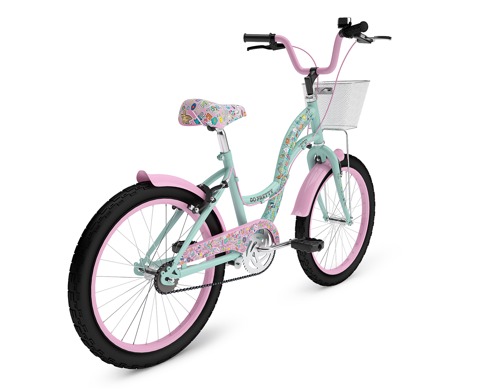 Foto 3 pulgar | Foto 2 | Bicicleta Getgo Go Pretty 20" Azul/Rosa