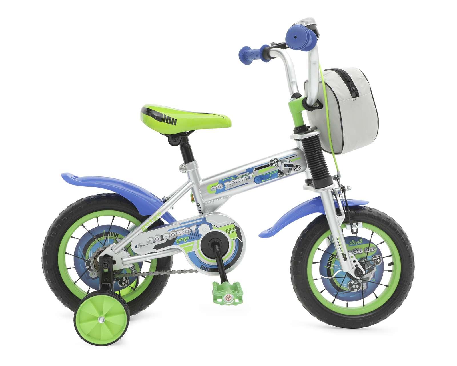 Foto 3 pulgar | Foto 2 | Bicicleta Infantil Getgo Go Robot 12" Azul/Verde
