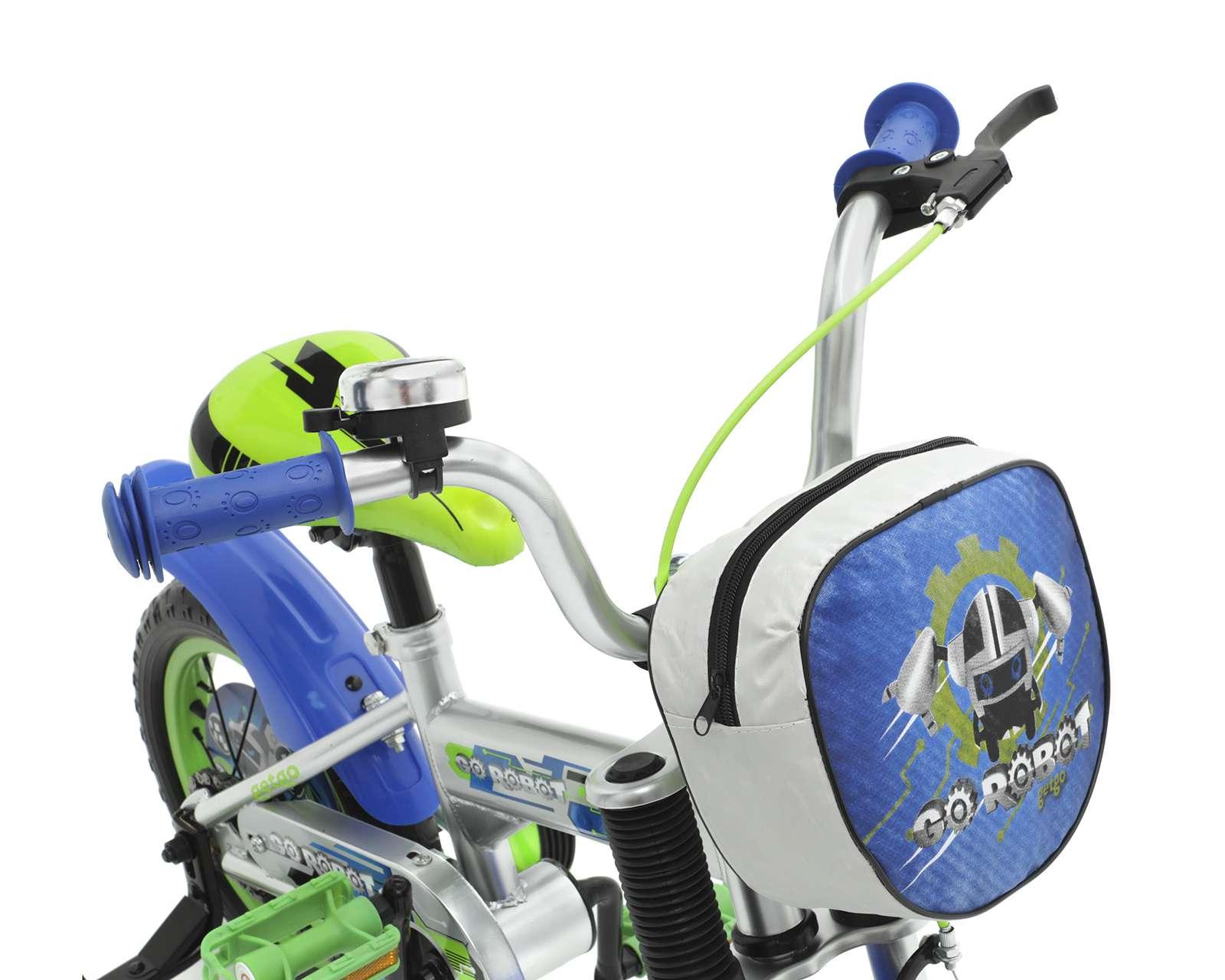 Foto 4 pulgar | Foto 3 | Bicicleta Infantil Getgo Go Robot 12" Azul/Verde
