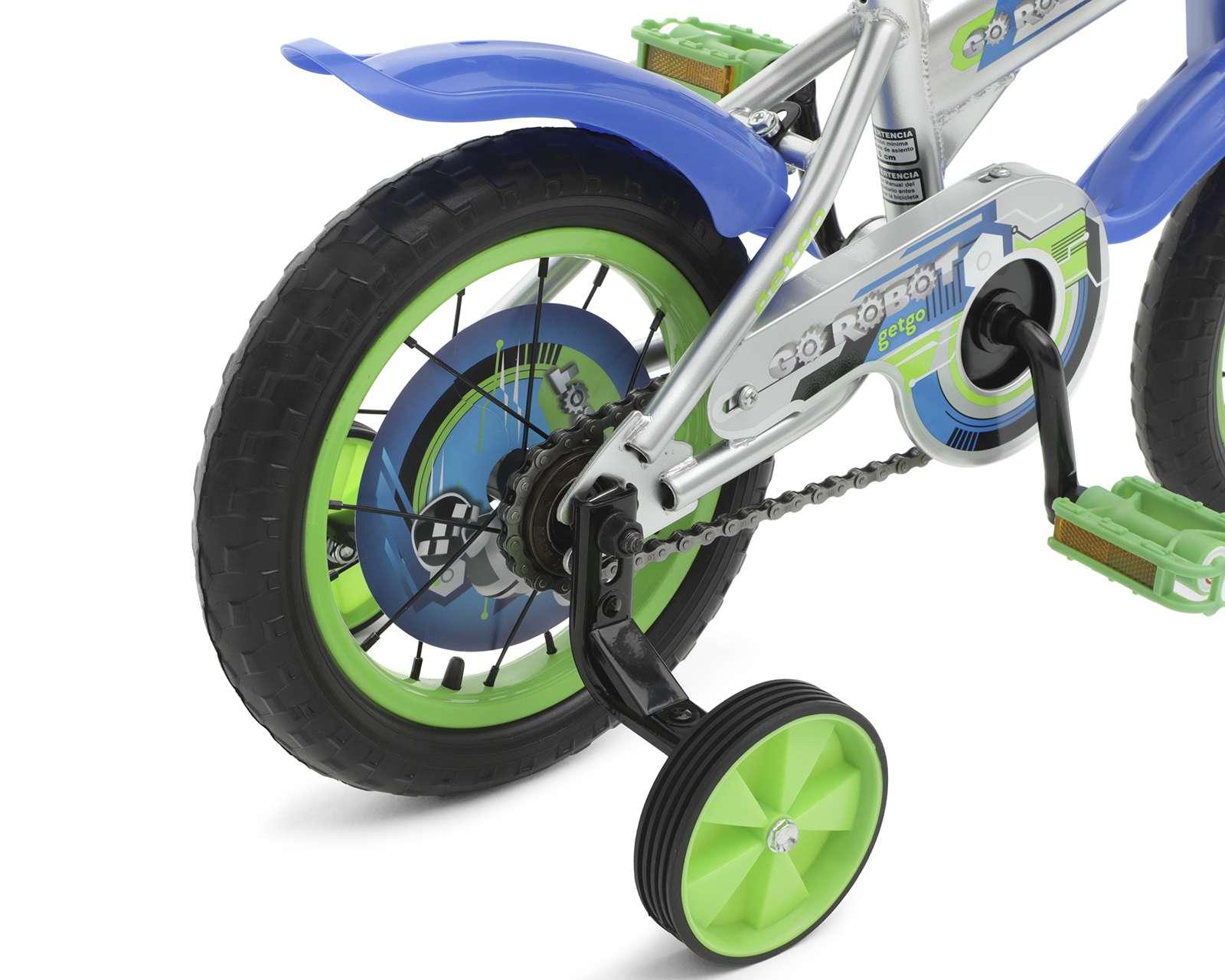 Foto 5 pulgar | Foto 4 | Bicicleta Infantil Getgo Go Robot 12" Azul/Verde