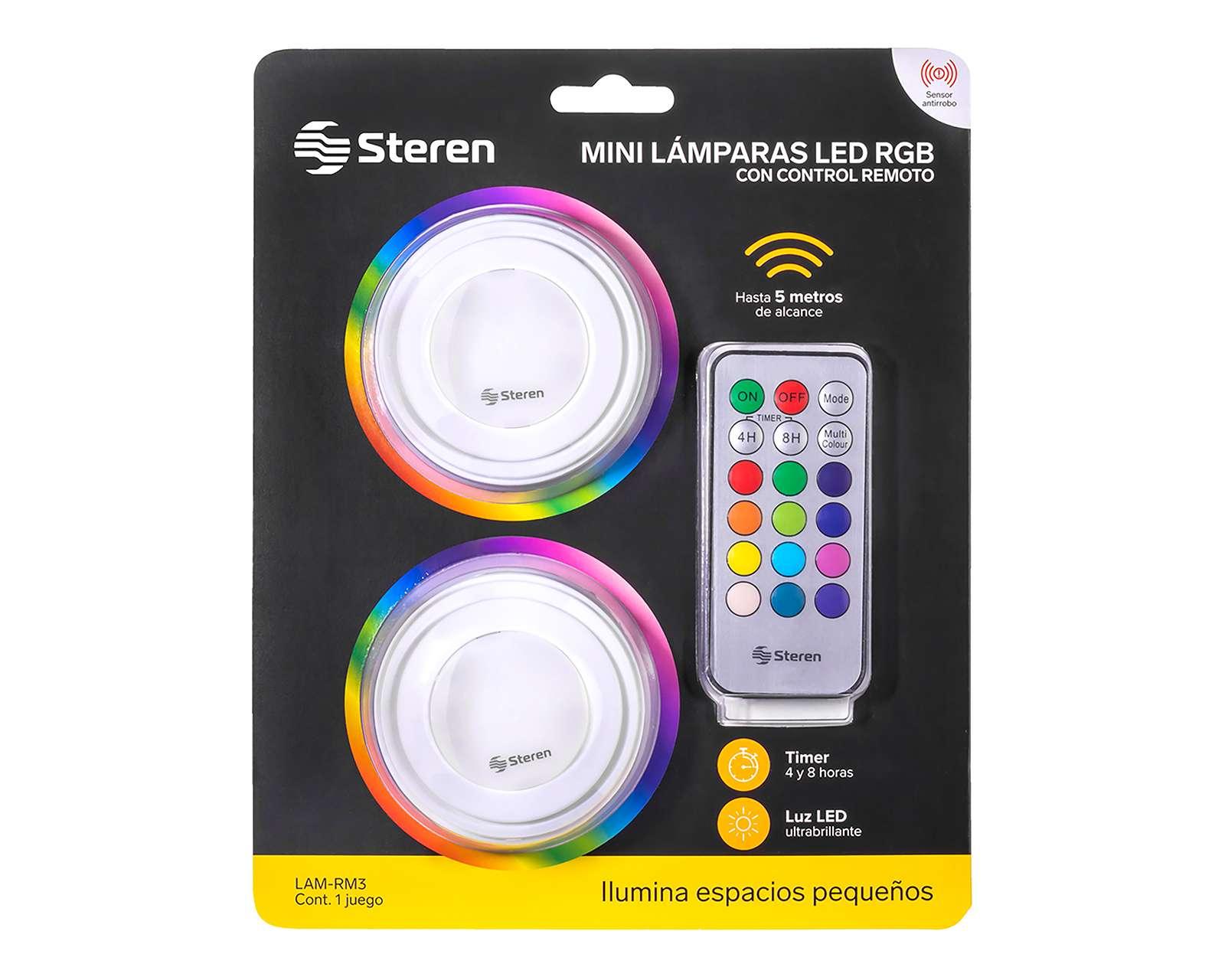 Mini Lámpara Led RGB Steren con Control Remoto 2 Piezas