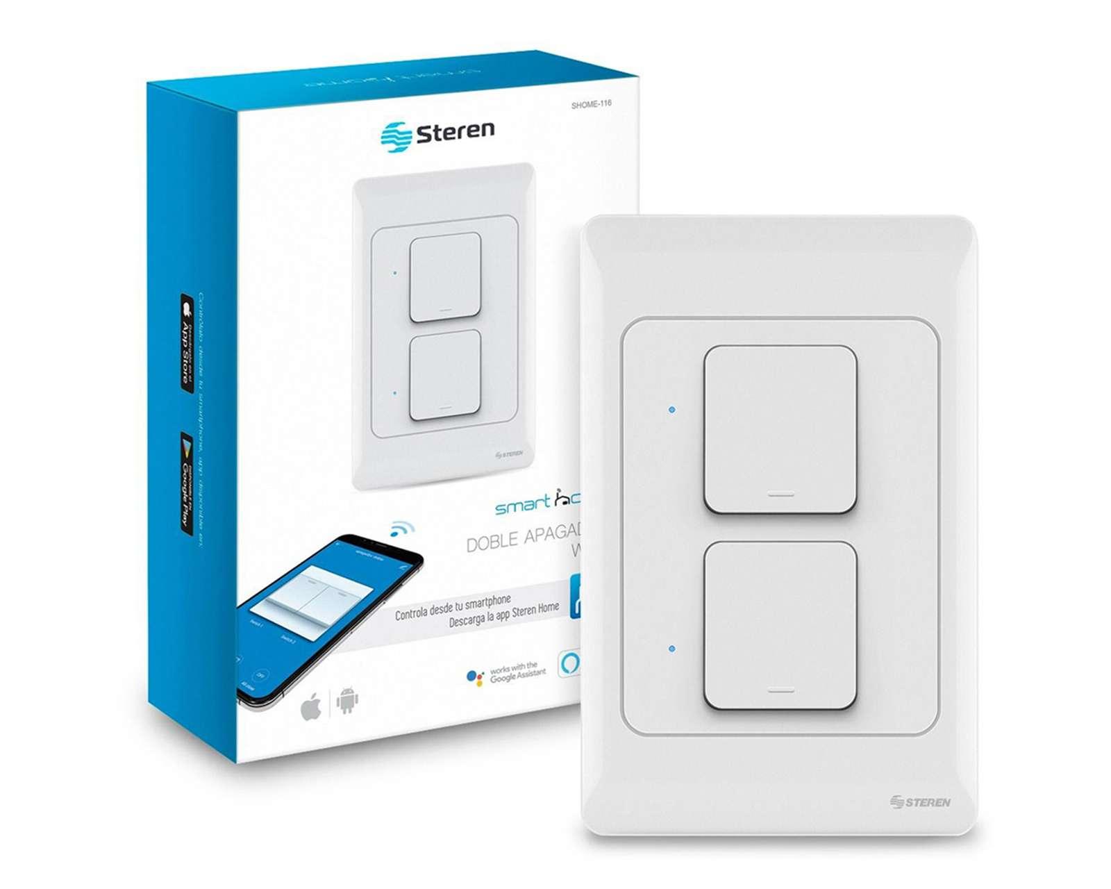 Foto 4 | Foto 4 | Apagador Eléctrico Steren 2 Interruptores Blanco