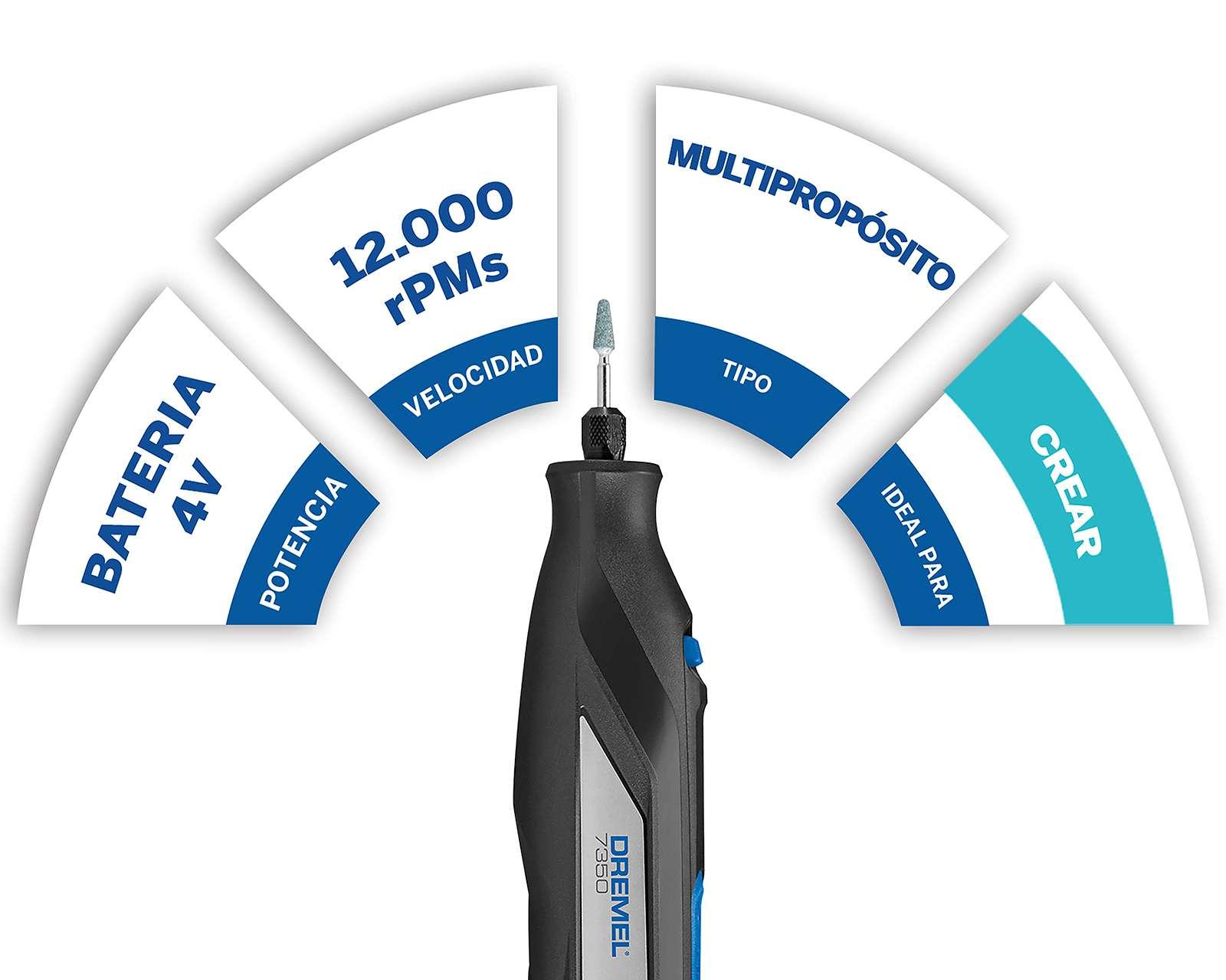 Foto 2 | Foto 2 | Desatornillador Dremel 7350 0615a001v2 4 v