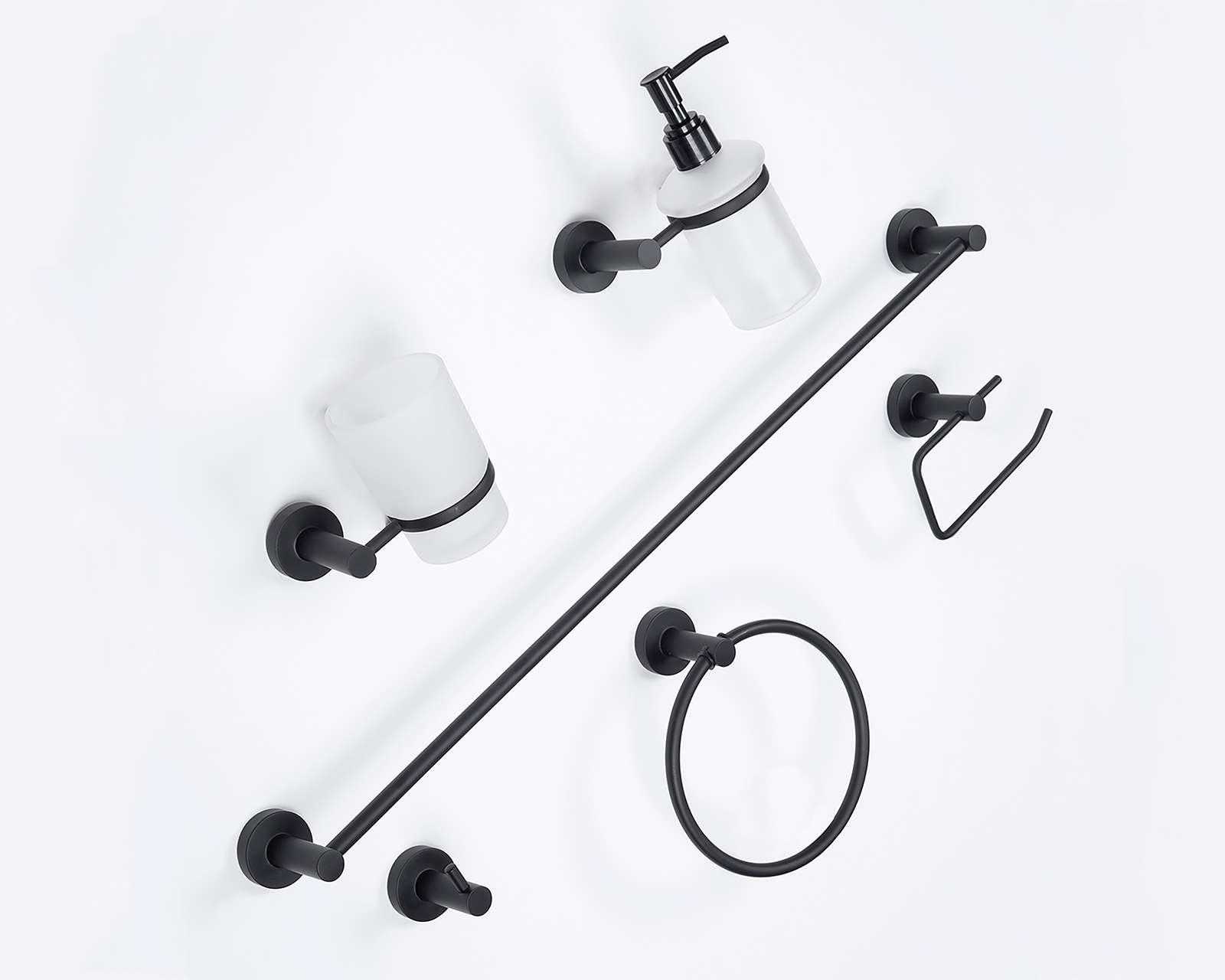 Toallero con Accesorios para Baño Dica 6 Piezas