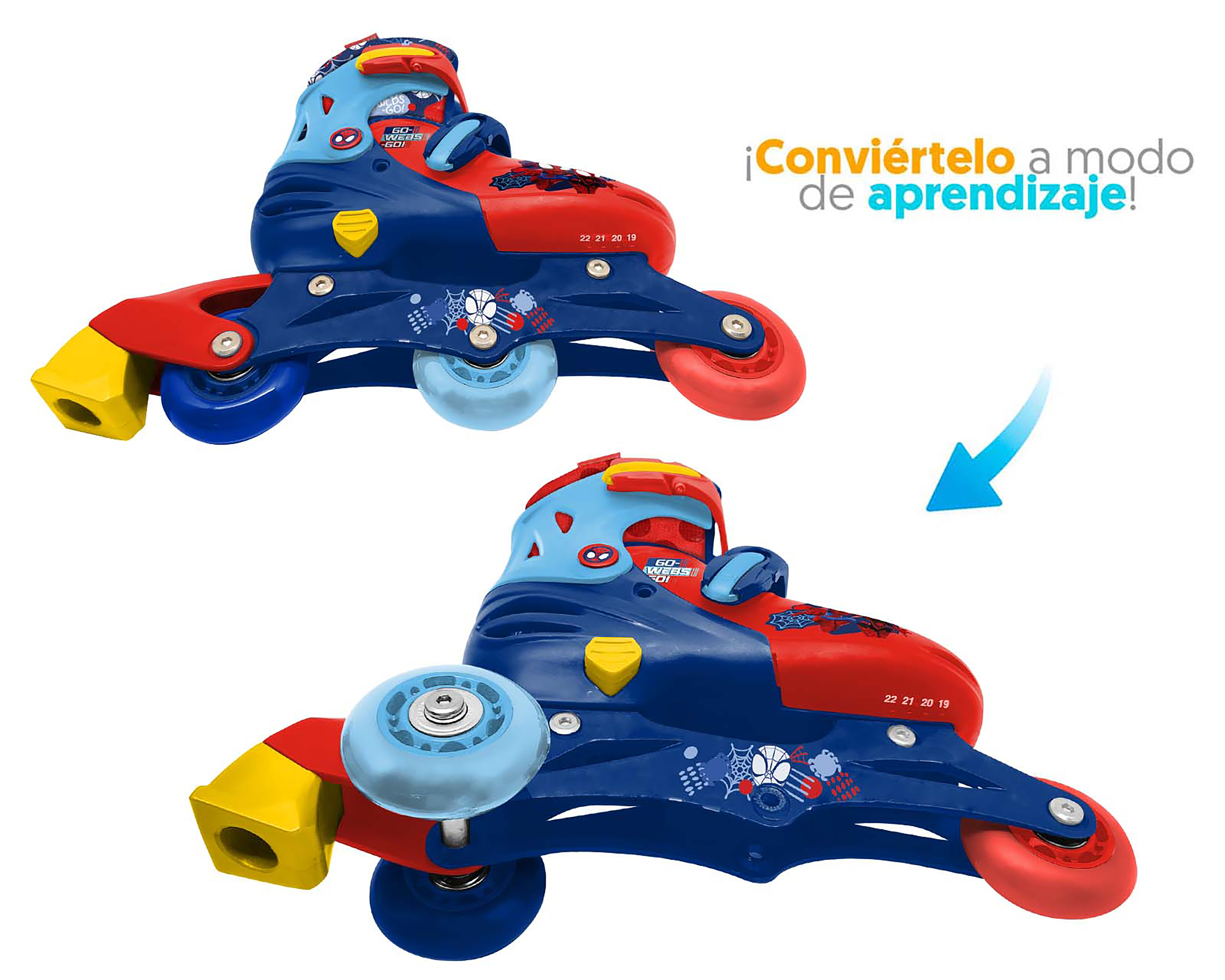 Foto 3 | Foto 3 | Patines Apache Spider-Man TO-SKSM-S Azules Talla 19-22