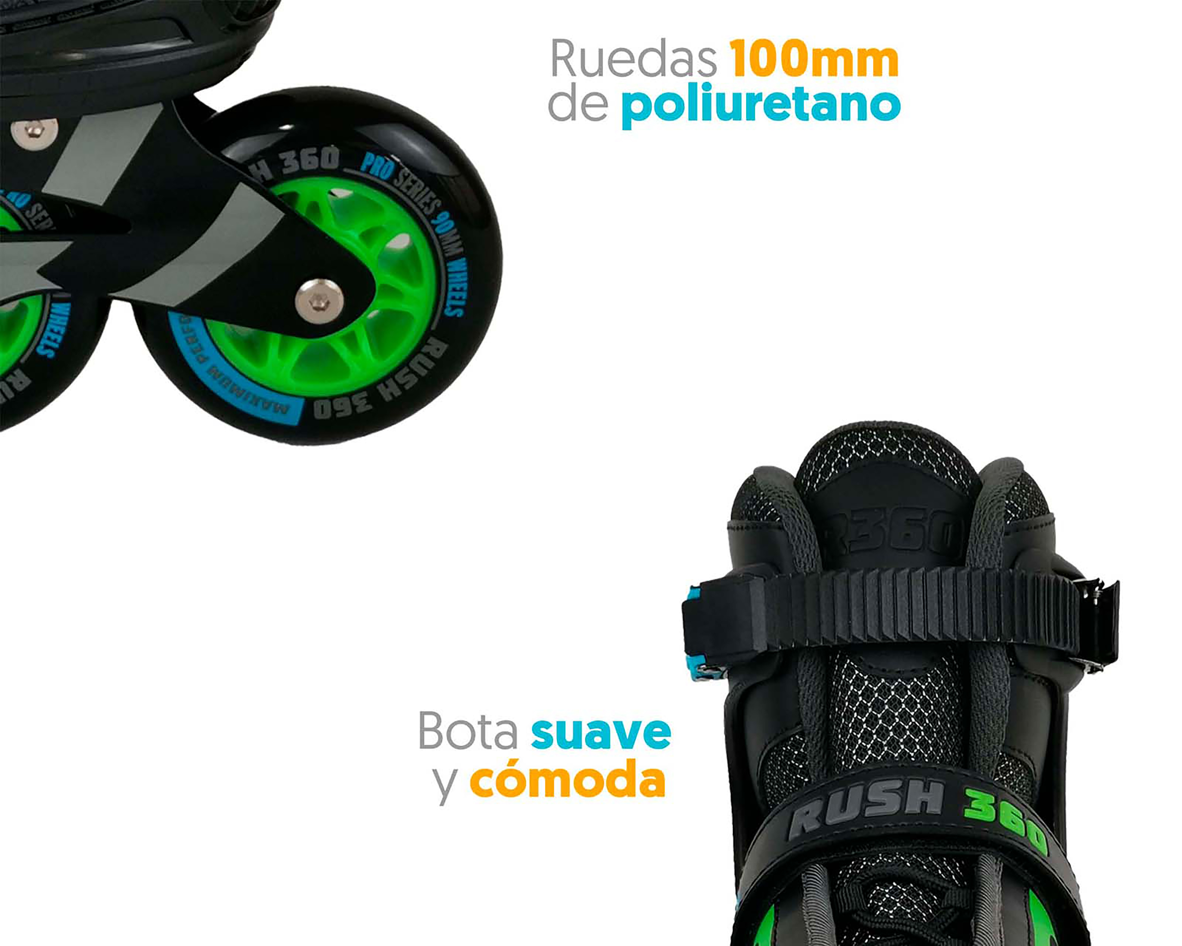 Foto 4 | Foto 4 | Patines Apache Rush 360 A-SKFW-M Negros Talla L 26-28