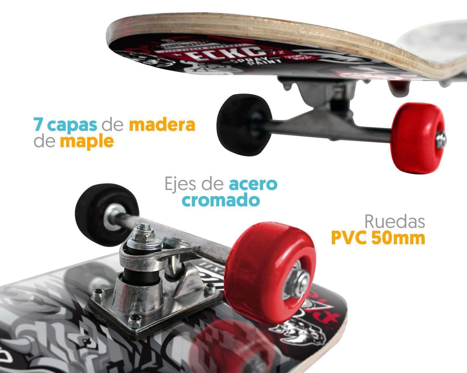 Foto 4 pulgar | Foto 3 | Patineta Flying Wheels Ecko Rino SBCK31 con Antiderrapante