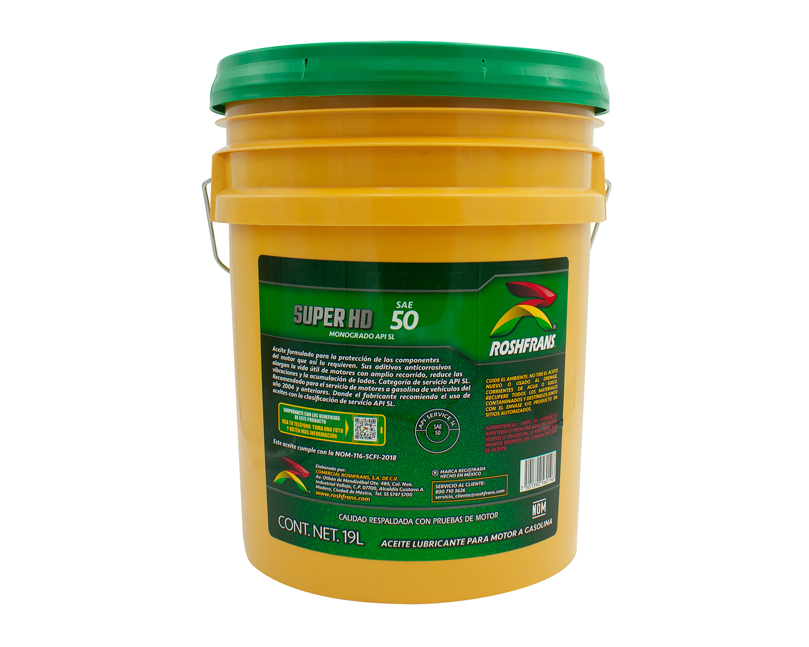 Foto 5 pulgar | Foto 4 | Aceite Roshfrans para Motor de Automóvil Monogrado 19 l