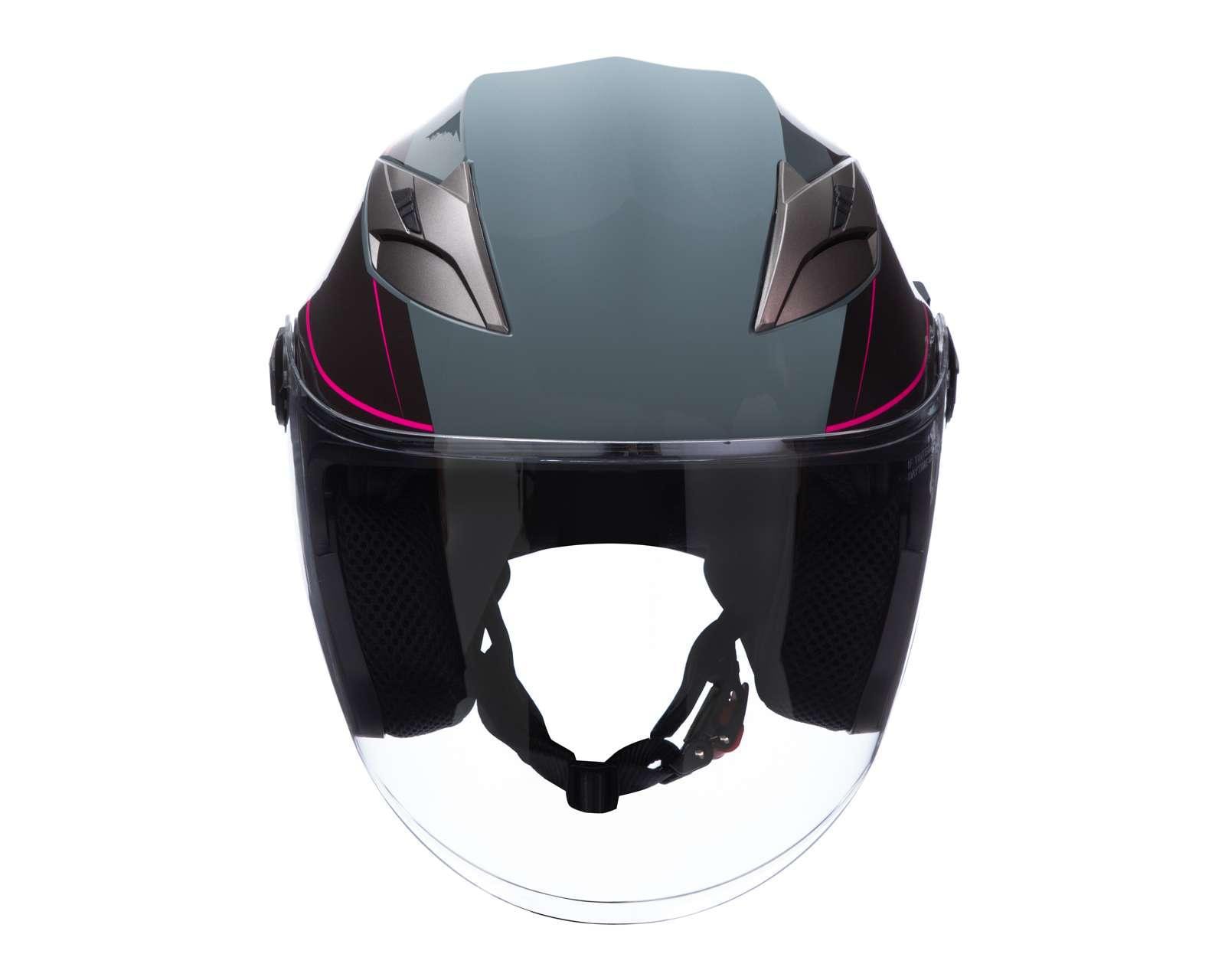Foto 7 pulgar | Foto 6 | Casco para Motociclista Sleek Mediano Resistente a Rayos UV Negro