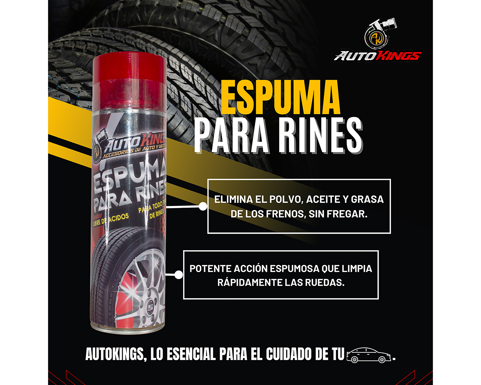Foto 3 pulgar | Foto 2 | Espuma para Rines Autokings 440 ml