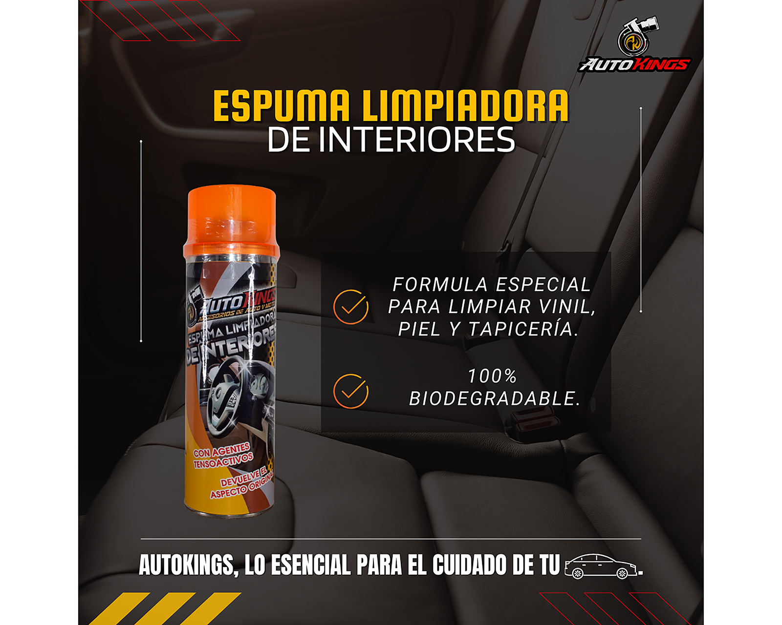Foto 2 pulgar | Foto 1 | Espuma Limpiadora de Interiores Autokings 530 ml