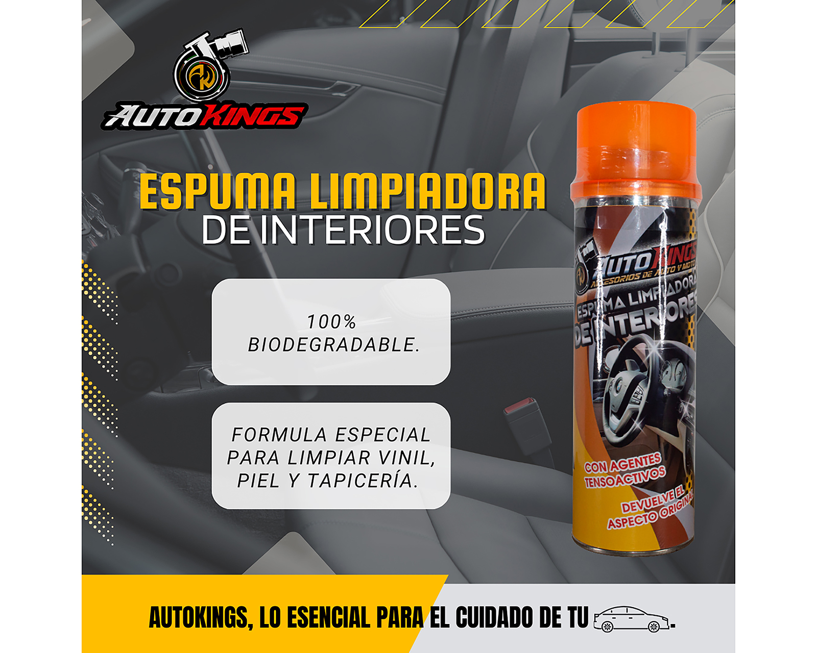 Foto 3 | Foto 3 | Espuma Limpiadora de Interiores Autokings 530 ml