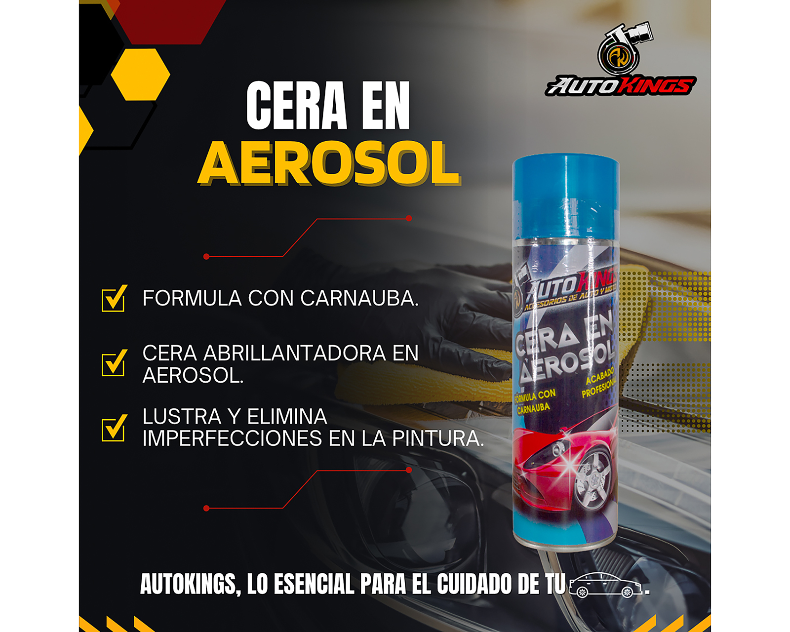 Foto 4 pulgar | Foto 3 | Cera en Aerosol Autokings 440 ml