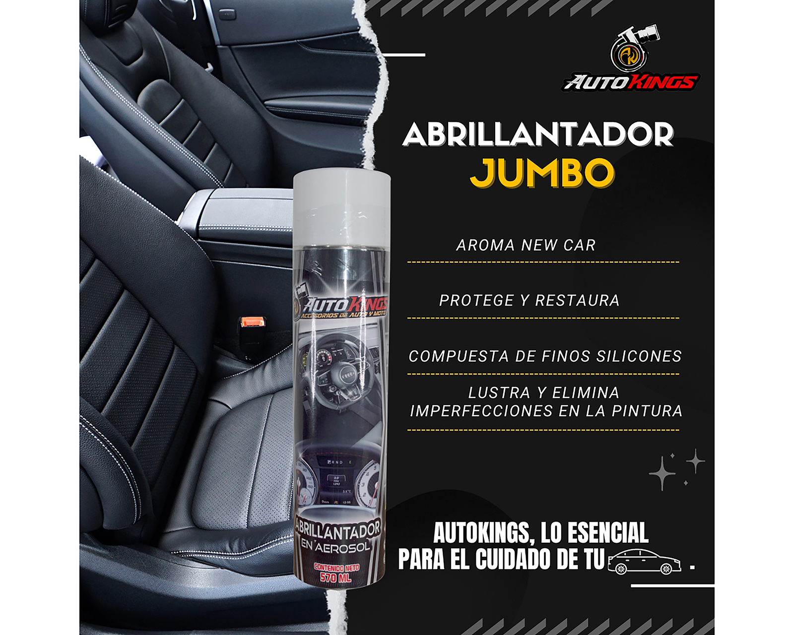 Foto 3 pulgar | Foto 2 | Abrillantador para Automóvil Autokings en Aerosol