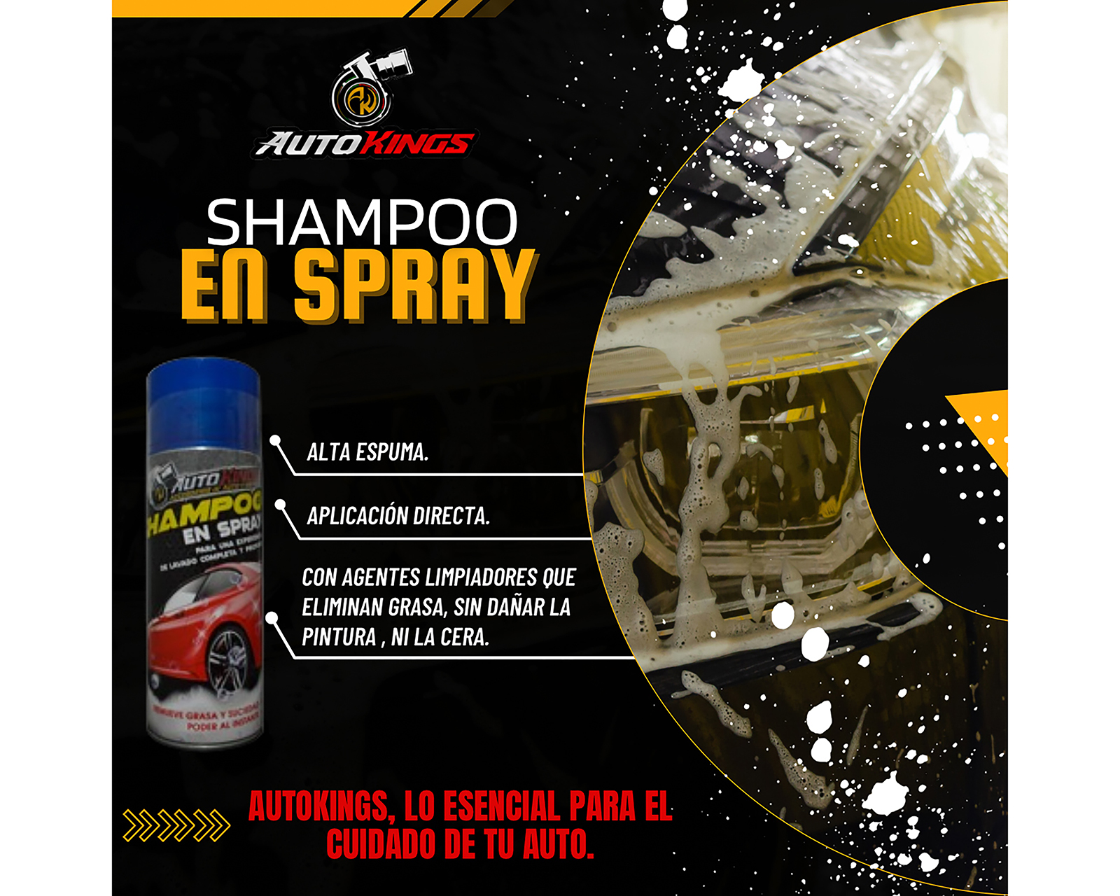 Foto 3 pulgar | Foto 2 | Shampoo para Automóvil Autokings en Aerosol
