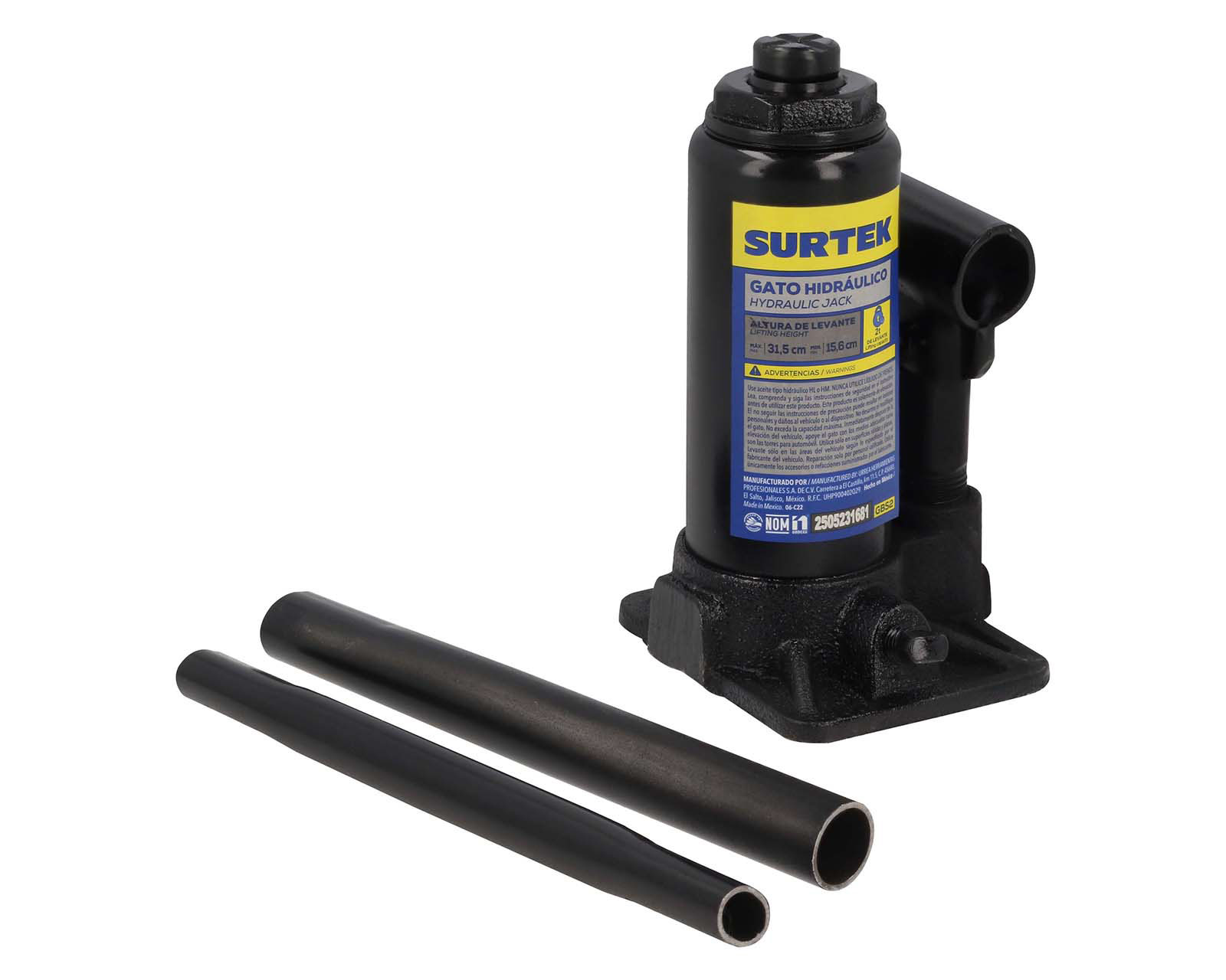 Foto 2 pulgar | Foto 1 | Gato para Carro Surtek de Botella GBS2 2 Toneladas