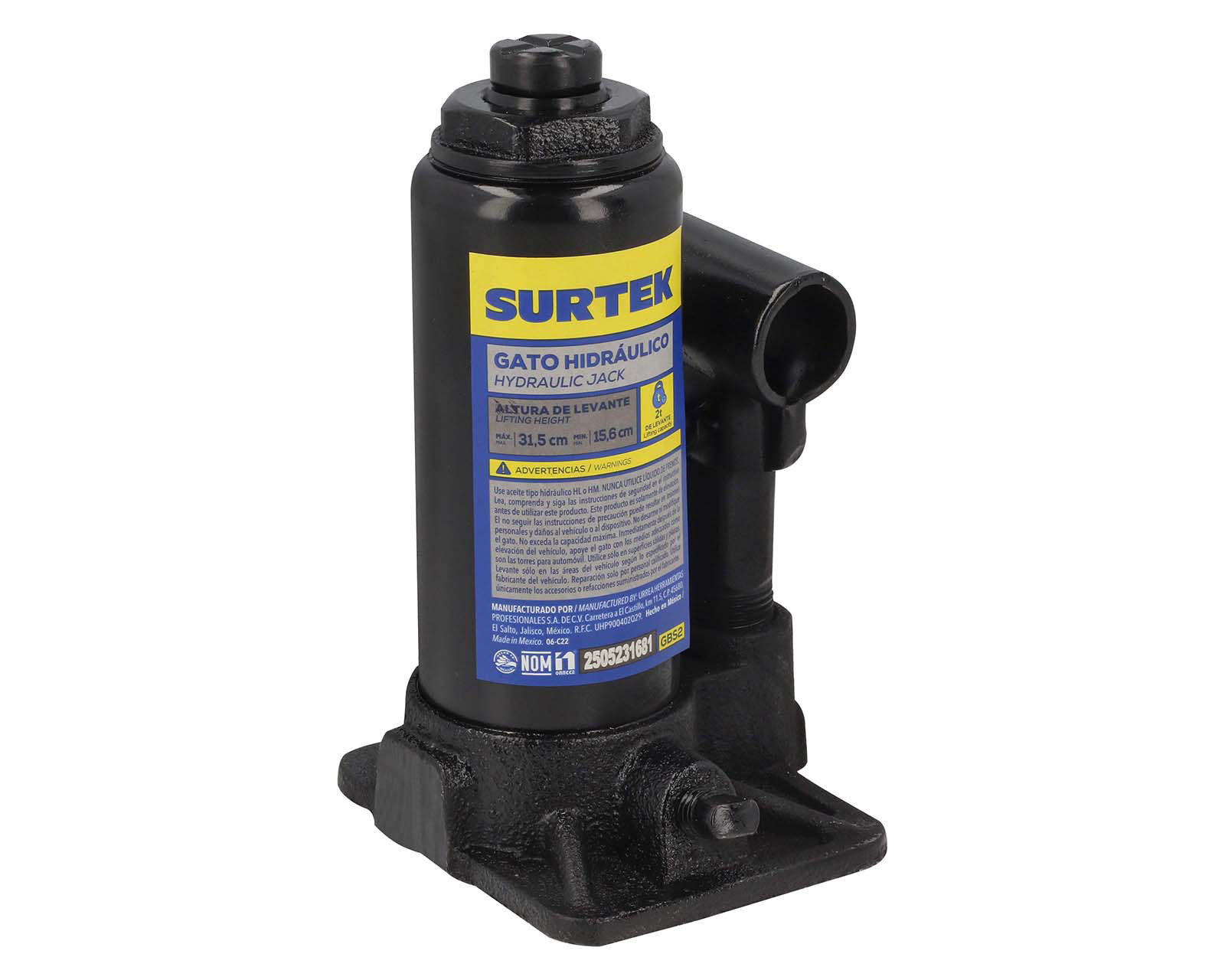 Foto 3 pulgar | Foto 2 | Gato para Carro Surtek de Botella GBS2 2 Toneladas