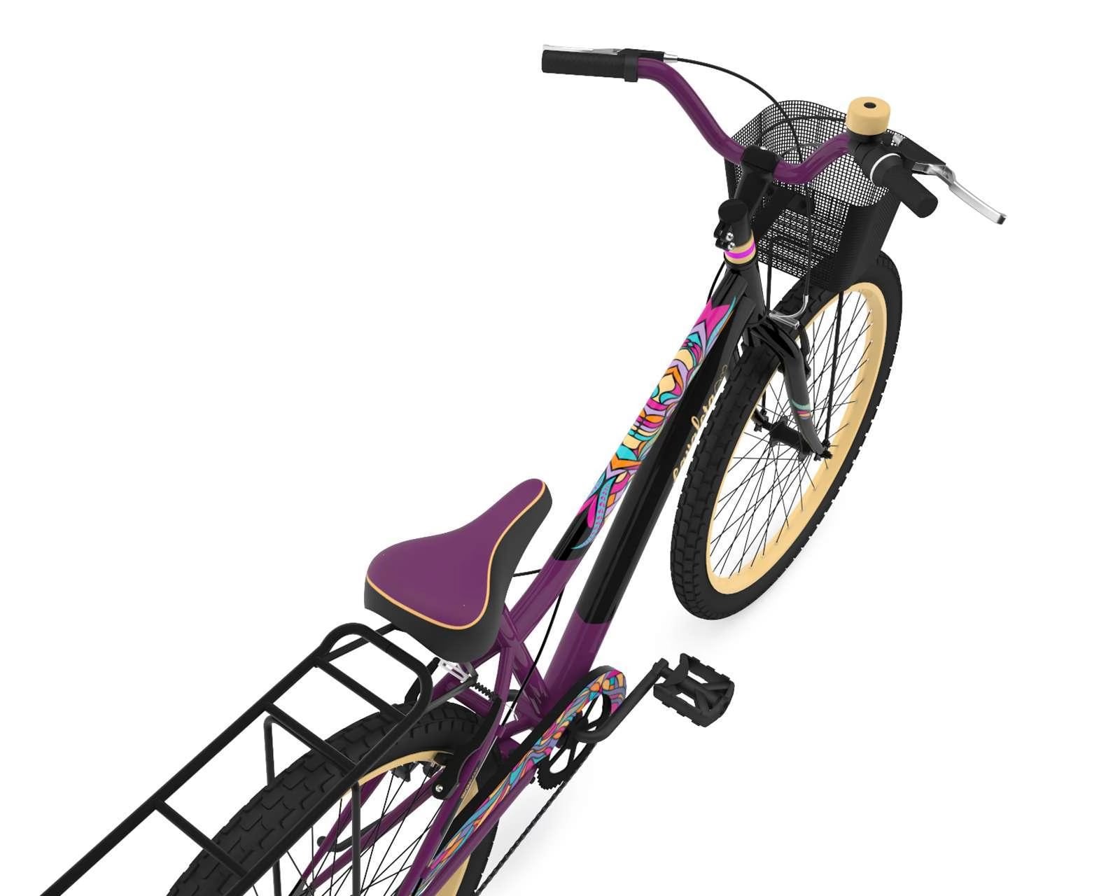 Foto 4 pulgar | Foto 3 | Bicicleta Urbana Ironmax Cavaleta  26" Morada
