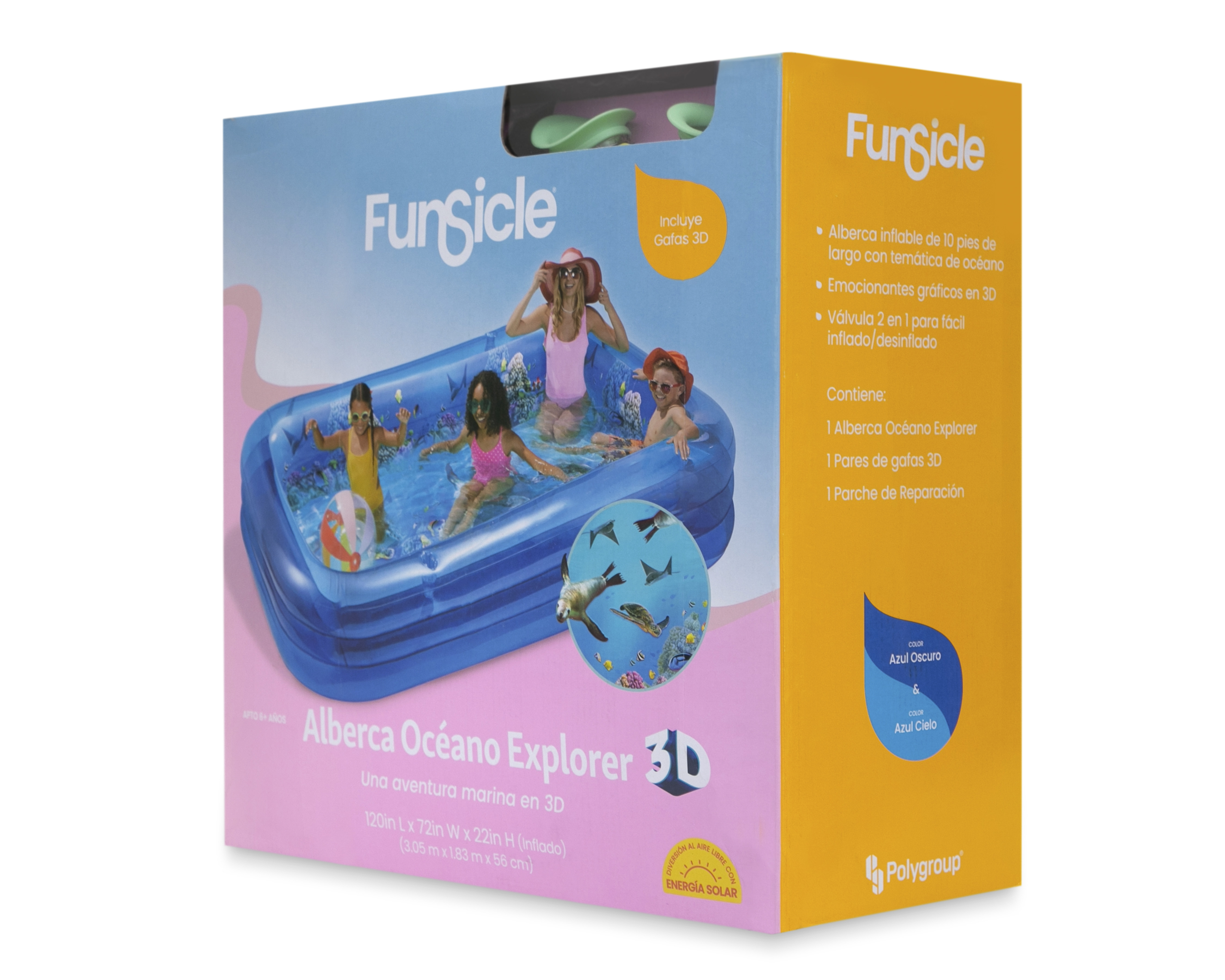 Foto 4 | Foto 4 | Alberca Infantil Rectangular Funsicle 1030 L 183 x 305 x 56 cm