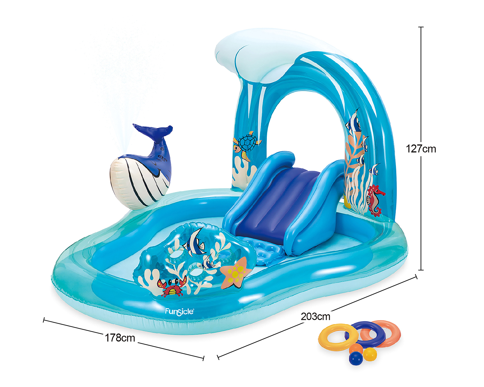 Foto 6 pulgar | Foto 5 | Alberca Infantil Funsicle 320 L 178 x 203 x 127 cm